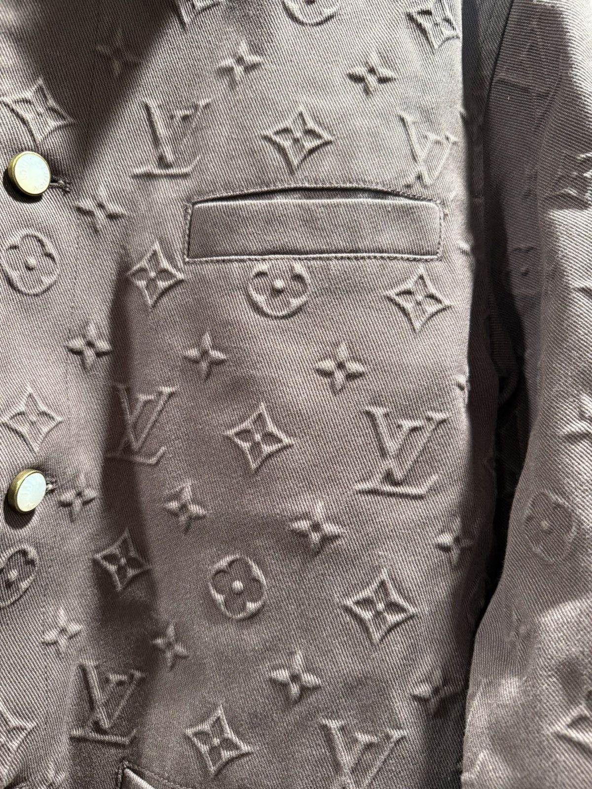 Louis Vuitton Louis Vuitton Monogram Debossed Workwear Jacket Size US M / EU 48-50 / 2 - 5 Thumbnail