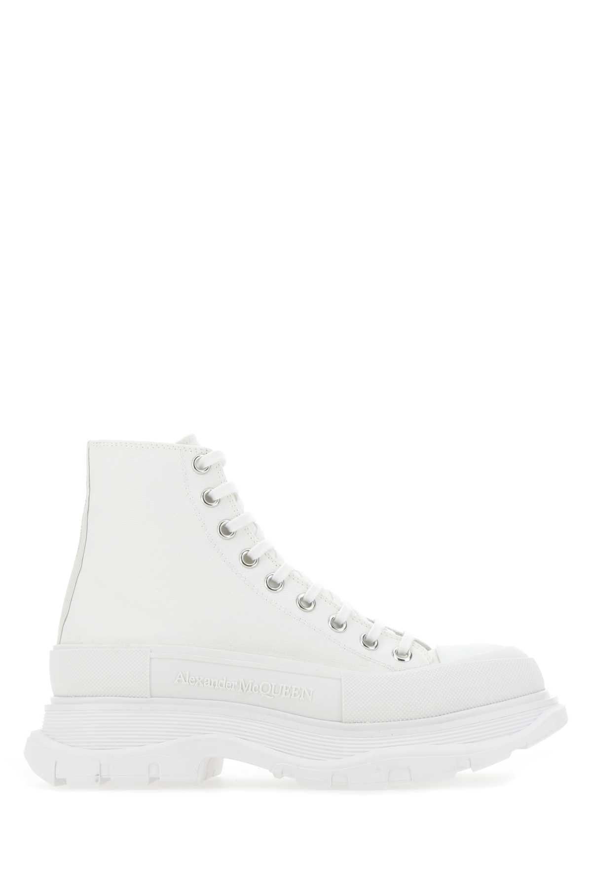 Alexander McQueen White Canvas Canvas Sack Sneakers Size US 7.5 / EU 40-41 - 1 Thumbnail