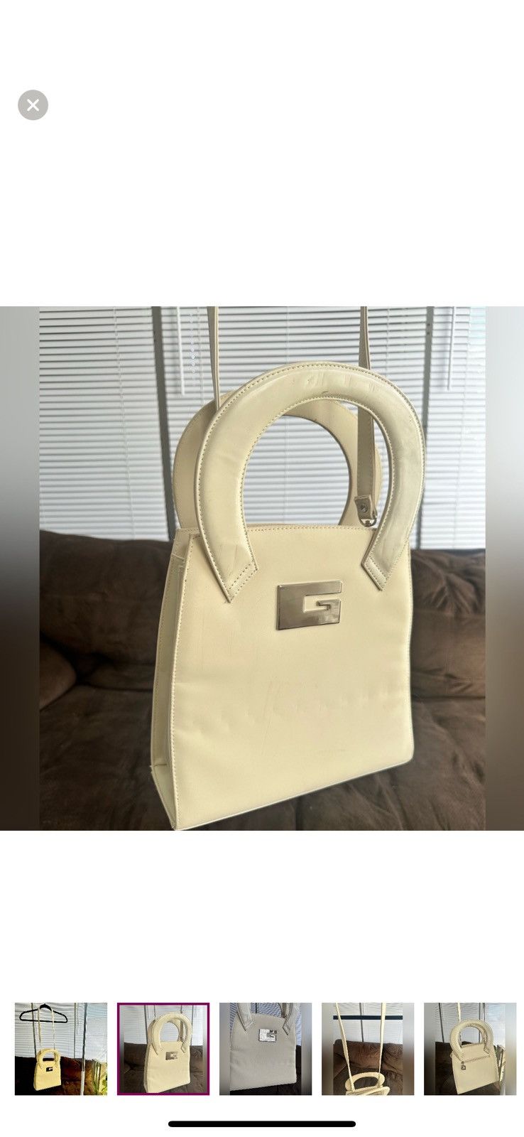 Vintage Vintage “G” Cream Mod Baguette Bag Size ONE SIZE - 1 Thumbnail