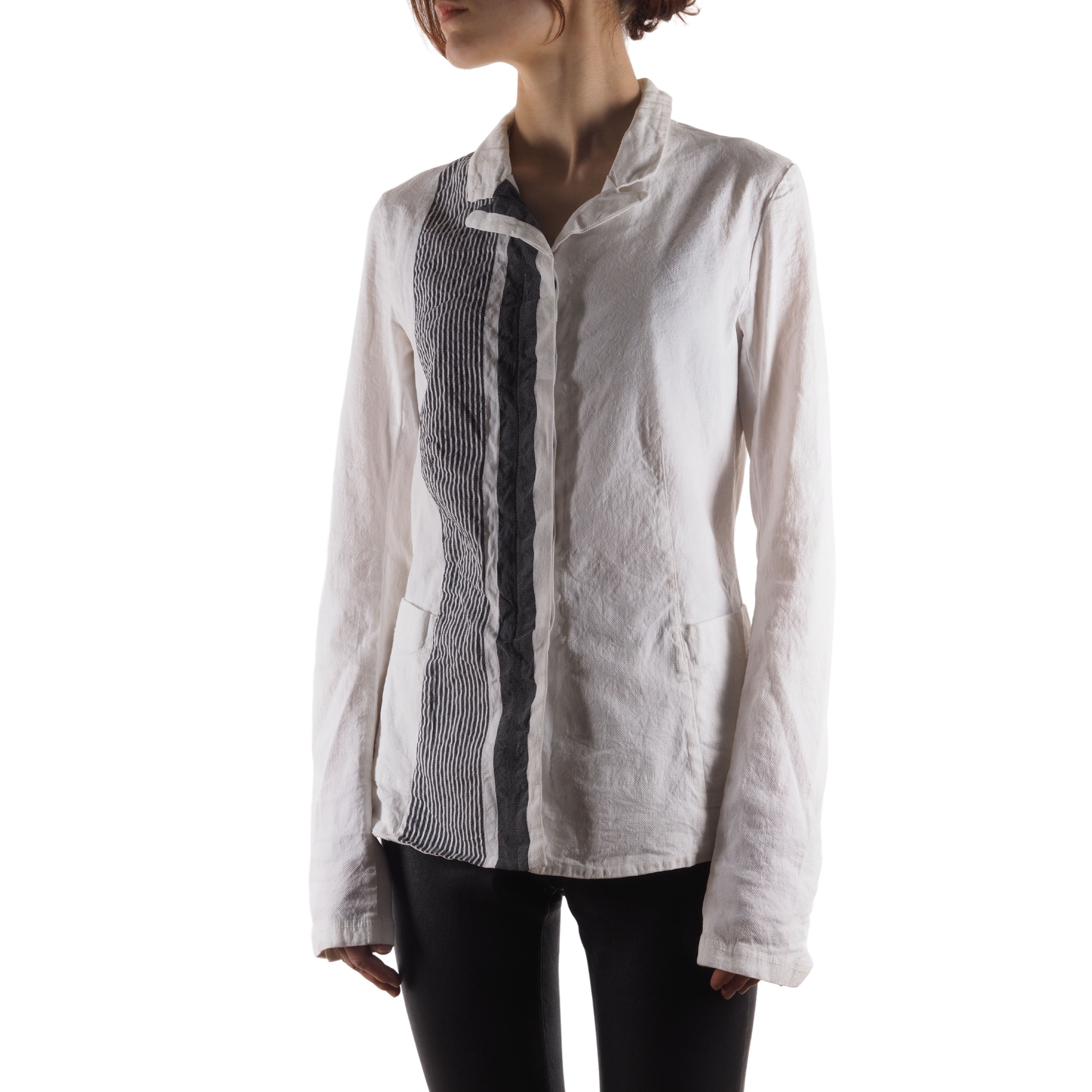 Rundholz White Lightweight Stretch Avant Garde Jacket Outerwear