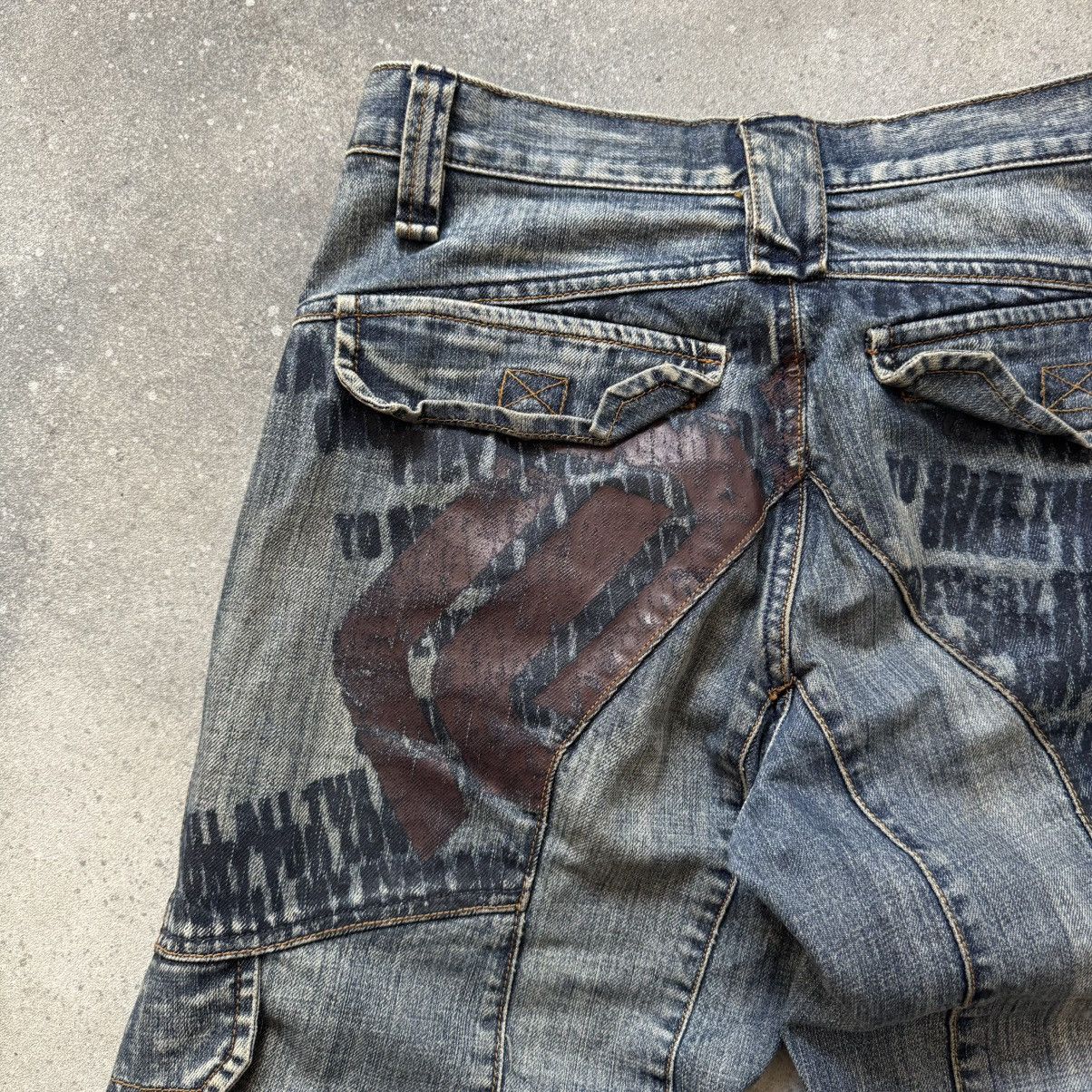 If Six Was Nine Avant Garde Vintage Washed Denim Jeans Size US 30 / EU 46 - 9 Thumbnail