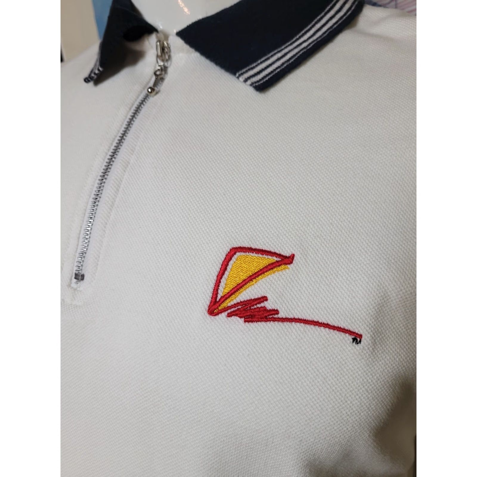 Vintage VTG Doritos Logo 1/4 Zip Polo Golf Shirt L White Vantage Polo Men 90s Y2K Vintage Loudest Taste on Earth Nice Size US L / EU 52-54 / 3 - 2 Thumbnail