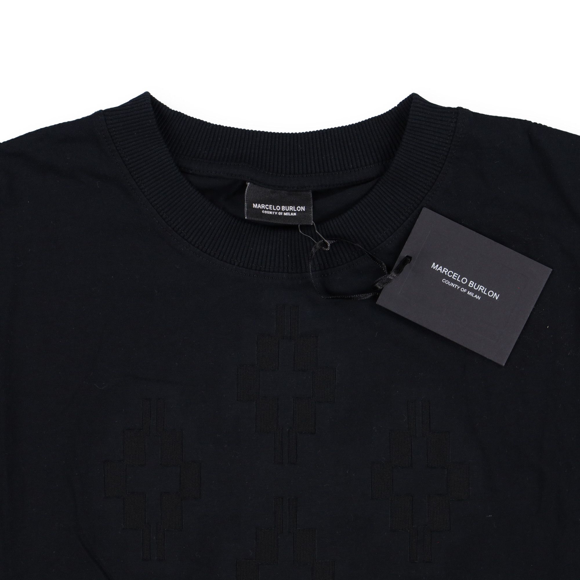 Marcelo Burlon Black Mesh Crosses Oversized T-Shirt Size US S / EU 44-46 / 1 - 6 Thumbnail