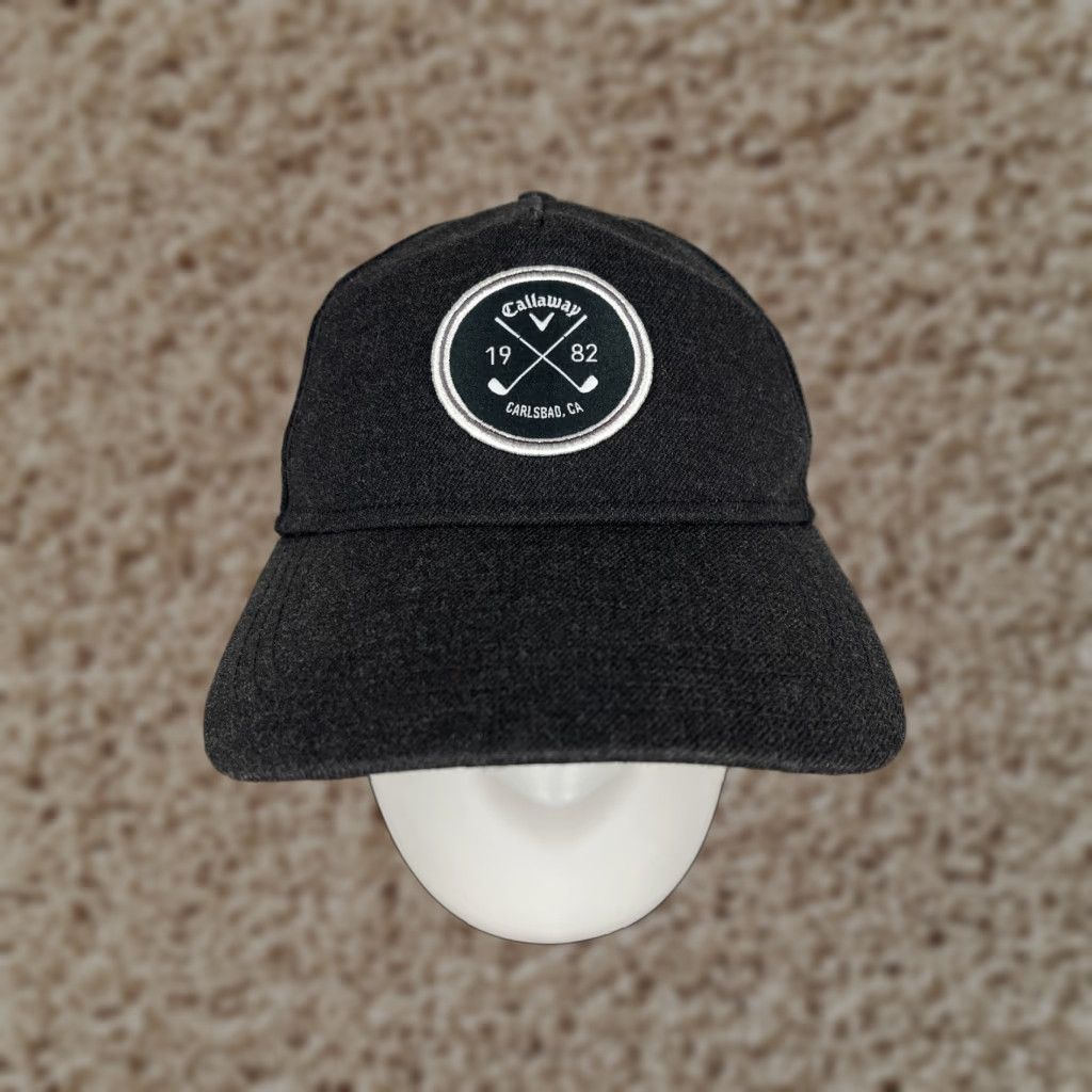Callaway Callaway Hat Cap Snap Back Adult One Size Black Trucker Golf Golfer Carlsbad CA Wool Size ONE SIZE - 1 Thumbnail