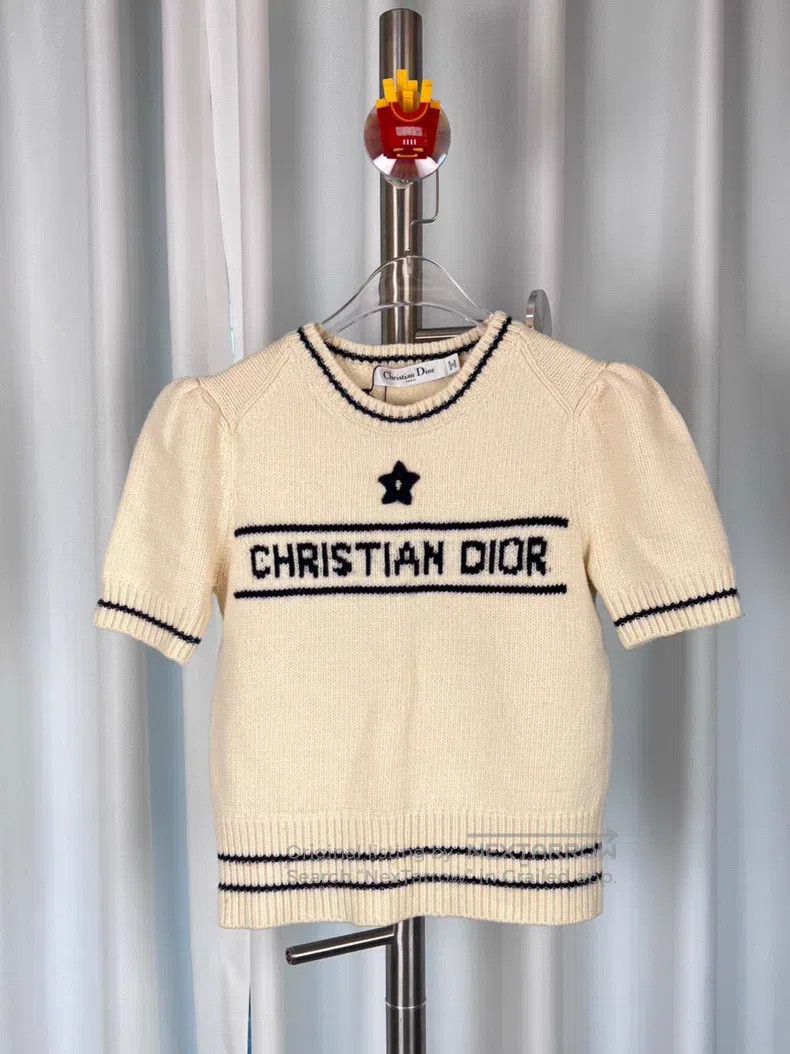 Dior Dior Classic Lucky Star Slogan Knitted Short Sleeves Size XS / US 0-2 / IT 36-38 - 1 Thumbnail