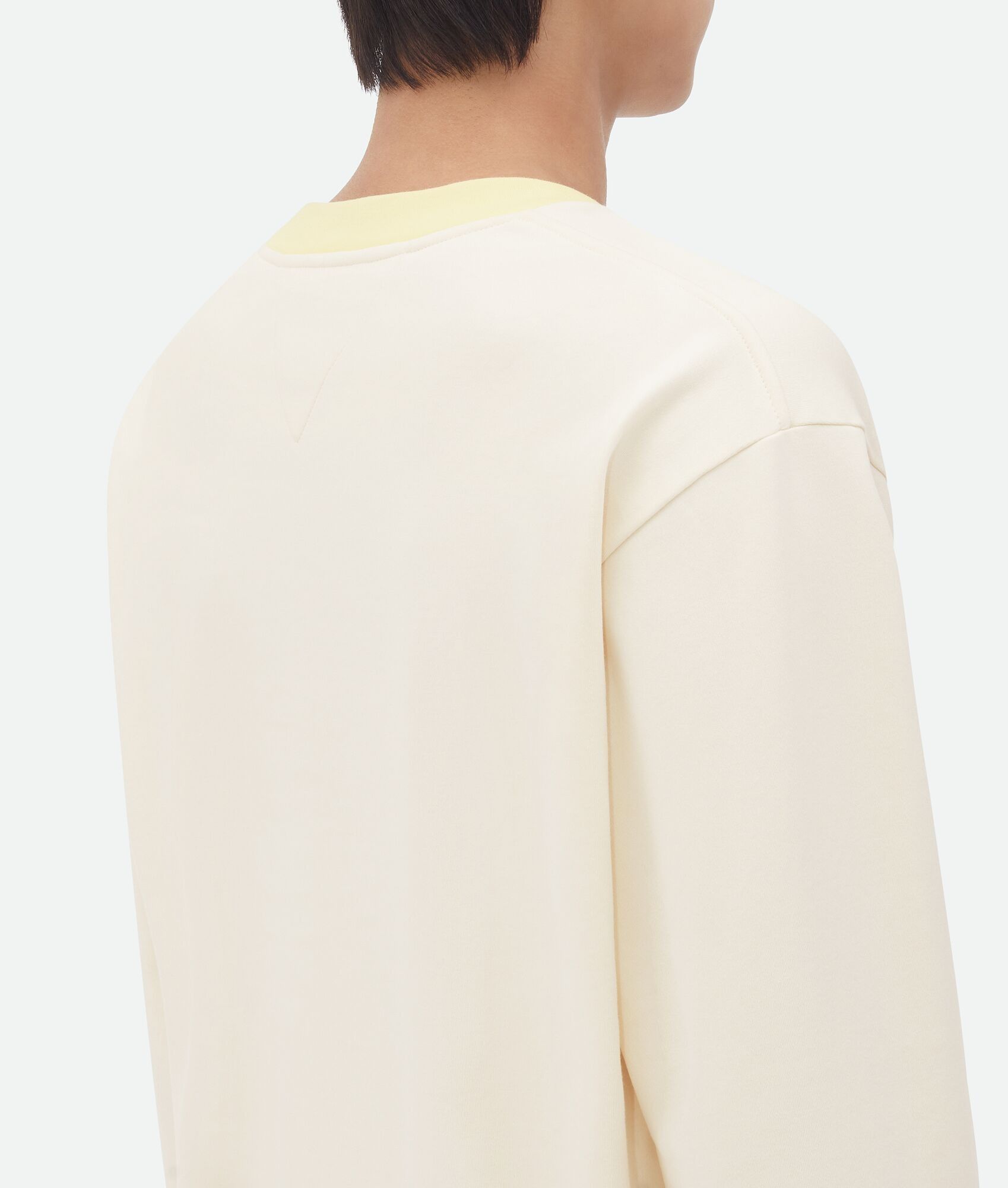 Bottega Veneta o1loc1c0325 773594 Fluid Jersey T-Shirt in Chalk Size US XL / EU 56 / 4 - 4 Thumbnail