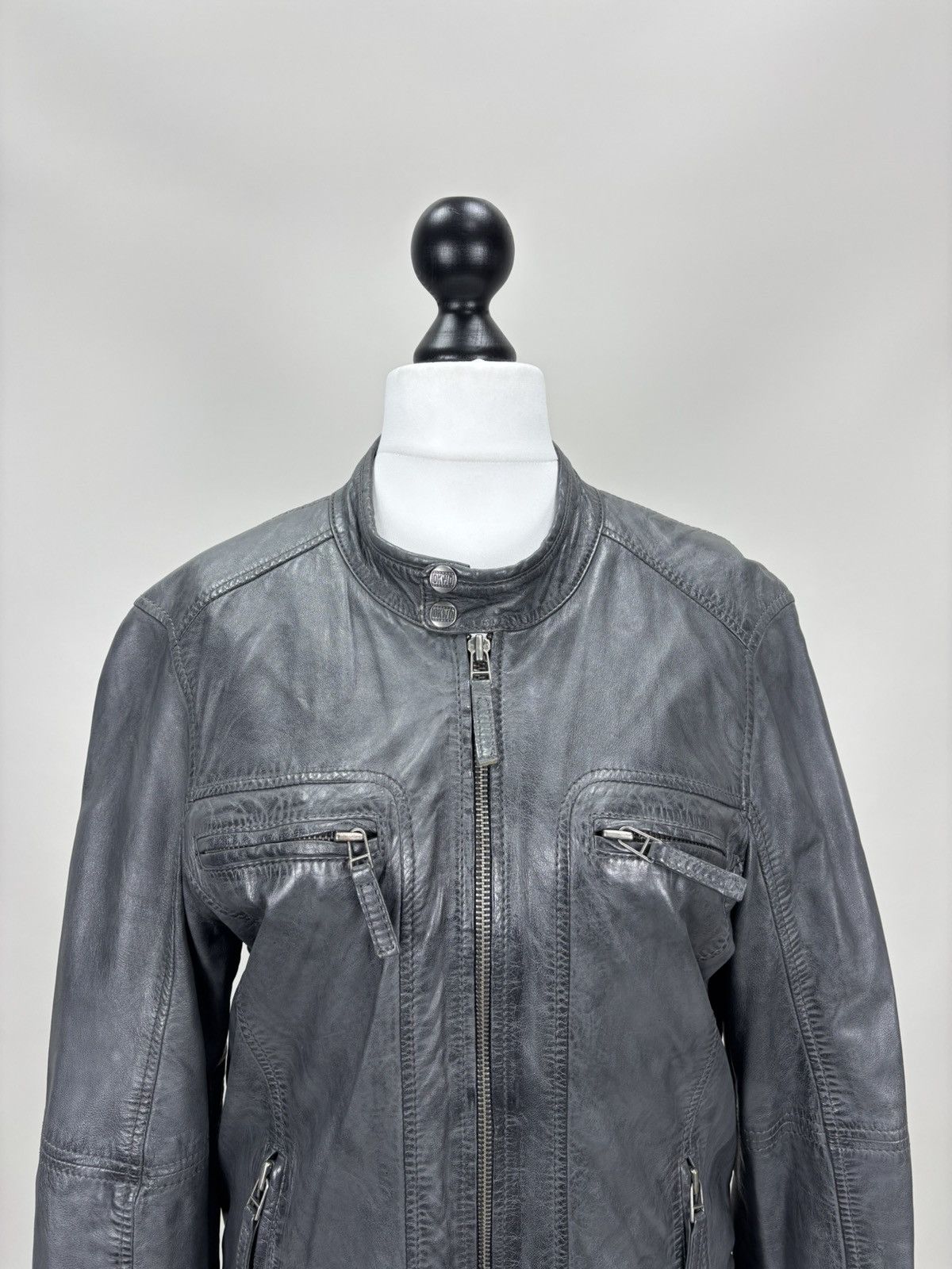Other Womens leather jacket Oakwood Size M Color Gray Size M / US 6-8 / IT 42-44 - 3 Thumbnail