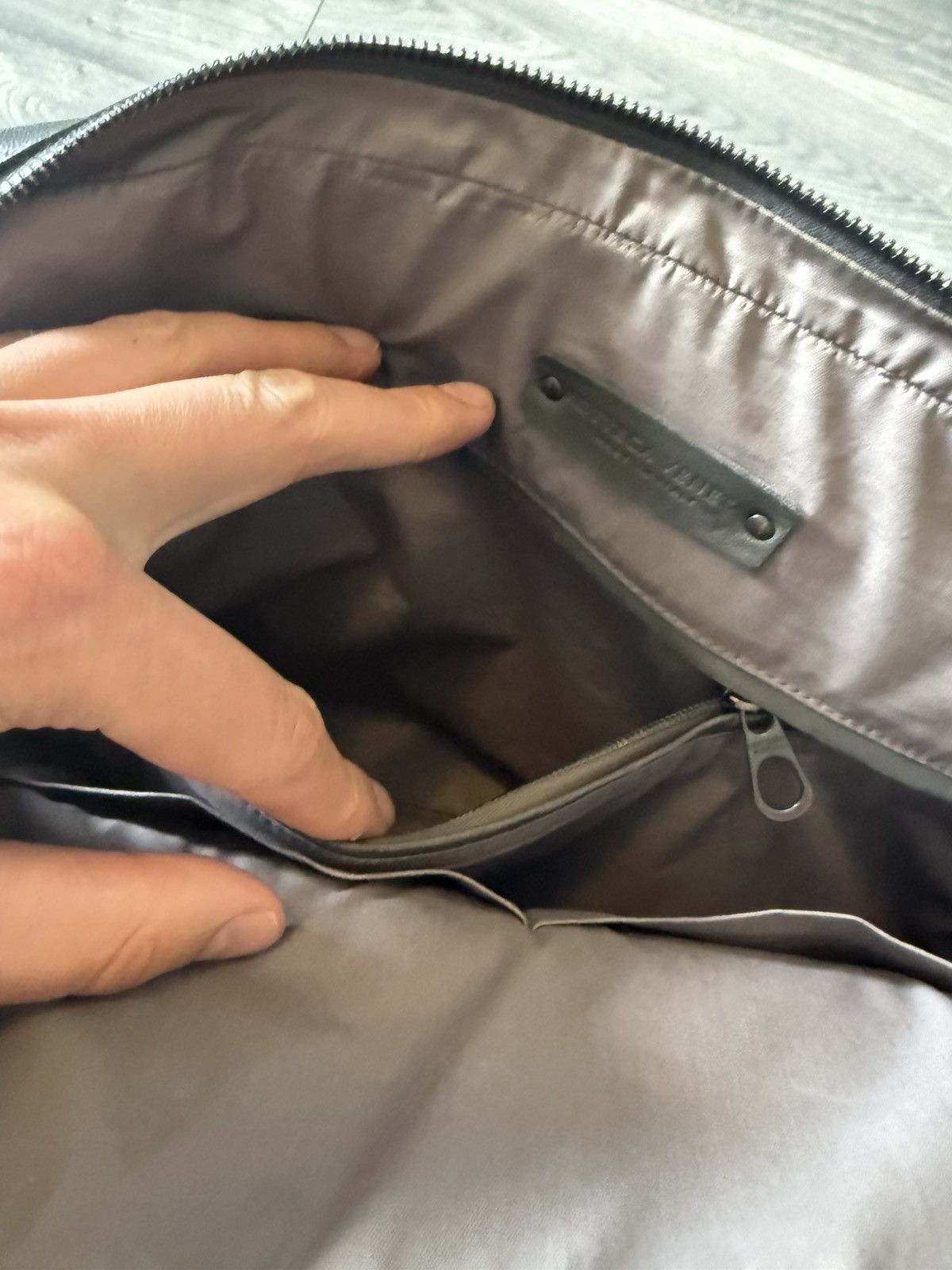 Bottega Veneta Intrecciato Leather Laptop Briefcase Bag in Grey & Teal Size ONE SIZE - 22 Thumbnail