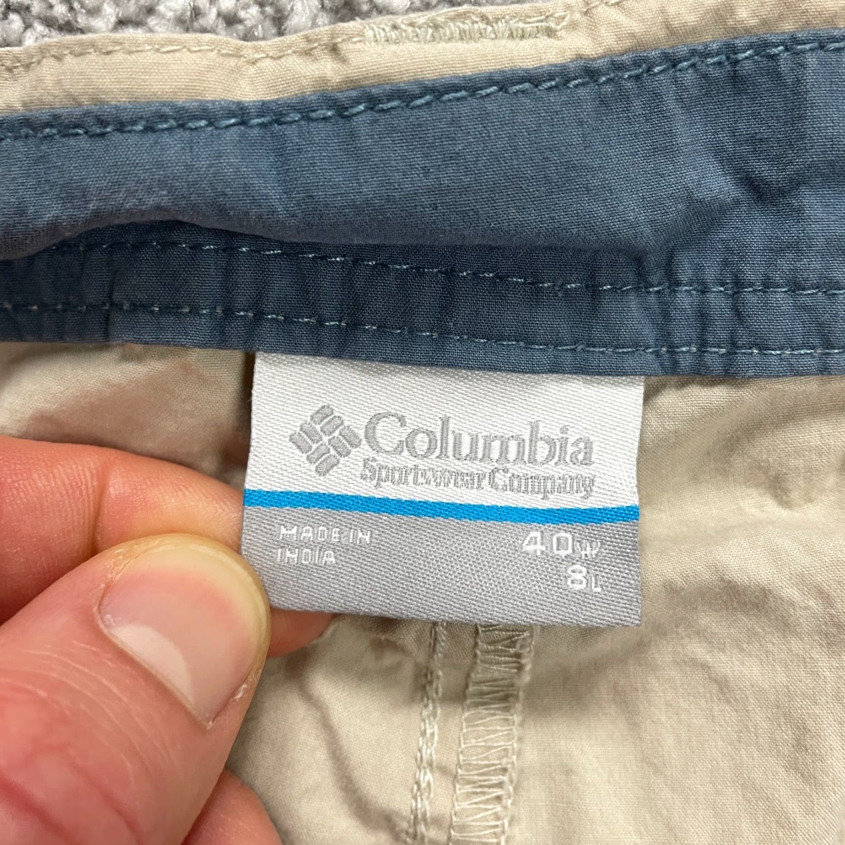Vintage Columbia Chino Shorts Mens Beige Flat Front Slash Pocket Cotton Casual 42x8 Regular Men Beach Outdoor 90s? Size US 42 / EU 58 - 6 Thumbnail