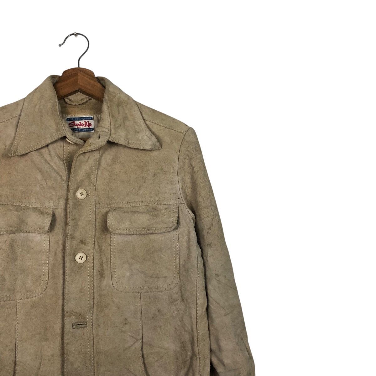 Japanese Brand 📌Vintage Chore Button Leather Jacket Suede Issey Miyake Size US M / EU 48-50 / 2 - 7 Thumbnail