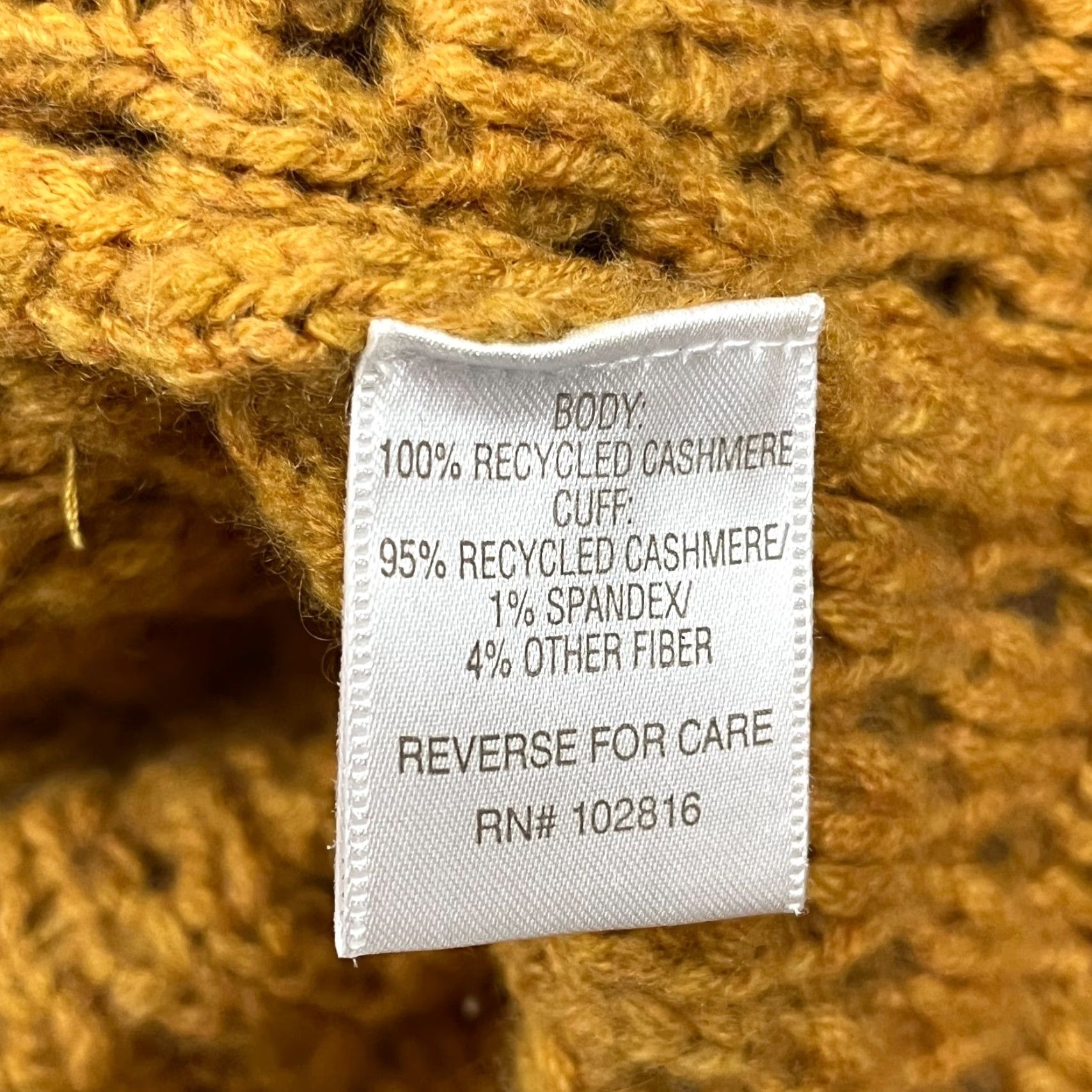 Vintage Garnet Hill Sweater Womens S Oversized Yellow Bobble Stitch Recycled Cashmere Size S / US 4 / IT 40 - 4 Thumbnail