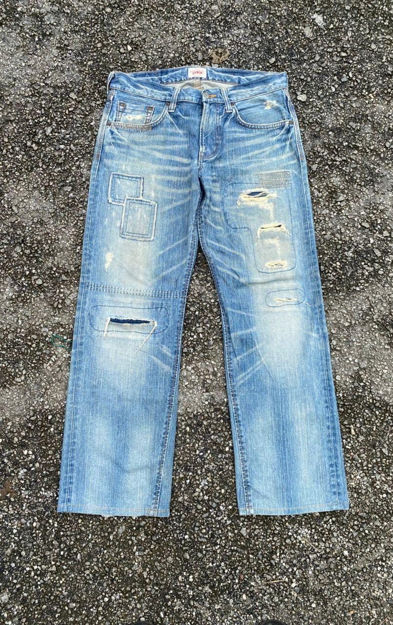 Edwin VINTAGE EDWIN EXCLUSIVE VINTAGE PATCHWORK DISTRESSED DENIM Size US 31 - 1 Thumbnail