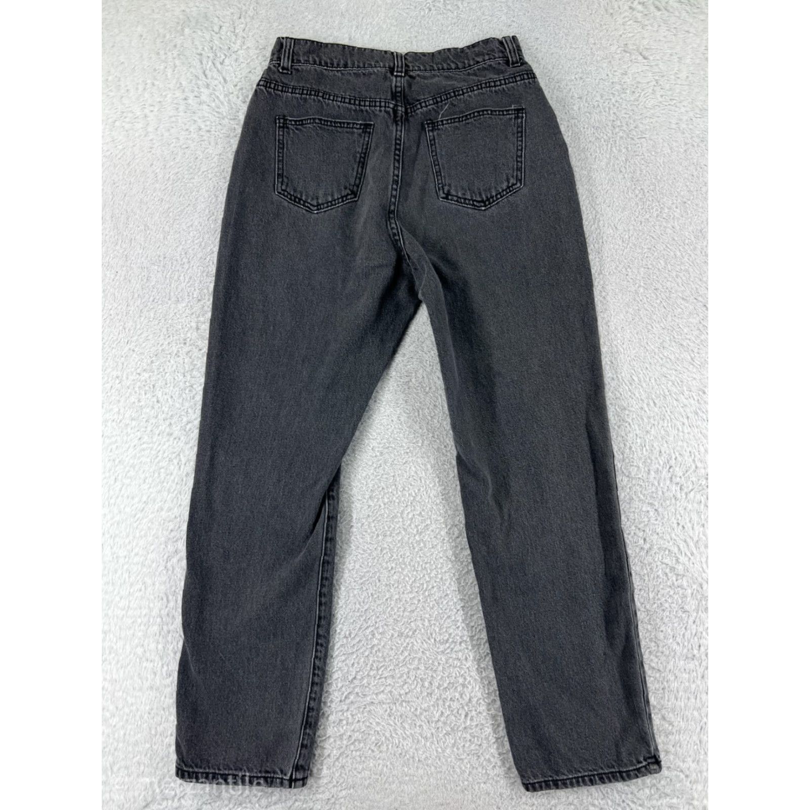 Vintage Dazy Jeans Womens Medium Black Denim 100% Cotton Straight High Rise Size 32" / US 10 / IT 46 - 2 Thumbnail
