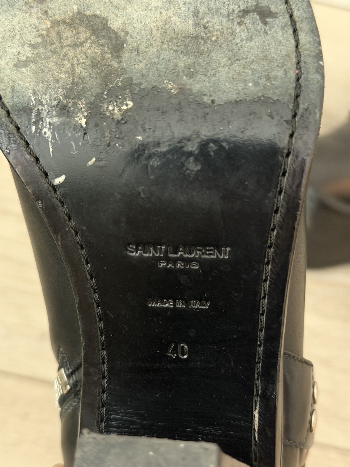 Saint Laurent Paris Curtis 80 Leather Chain Boots 40 Size US 10 / IT 40 - 7 Thumbnail