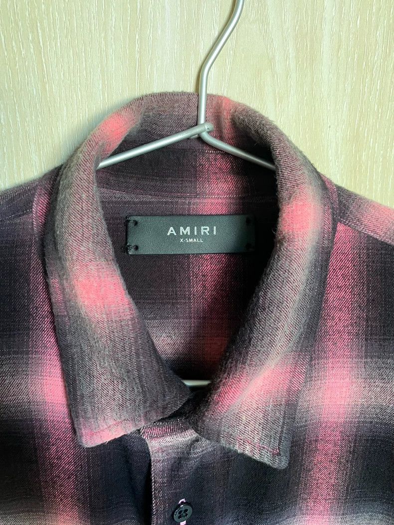 Amiri Amiri Pink plaid rendering flannel tassel destroys shirt 25 Size US XS / EU 42 / 0 - 4 Thumbnail