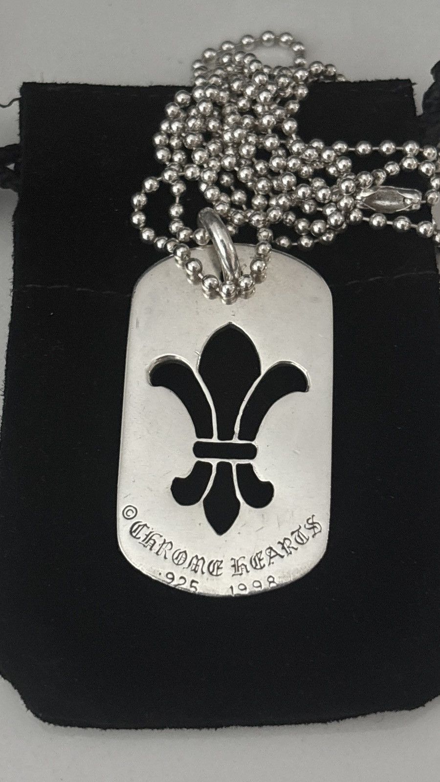 Chrome Hearts *Rare* Chrome Hearts Fleur Dog Tag Size ONE SIZE - 4 Thumbnail