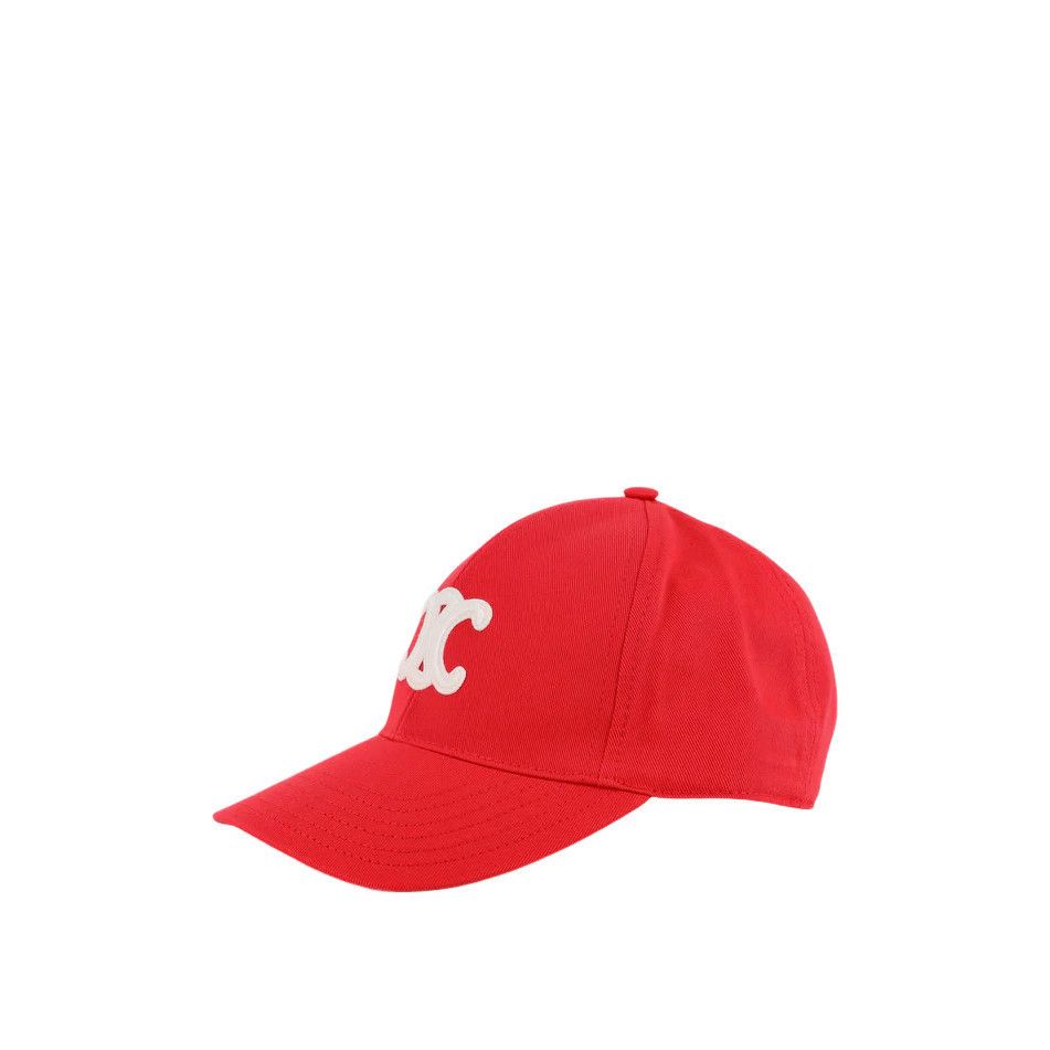 Celine CELINE Triomphe $590 Bright Red Baseball Cap New And Authent Size ONE SIZE - 2 Thumbnail