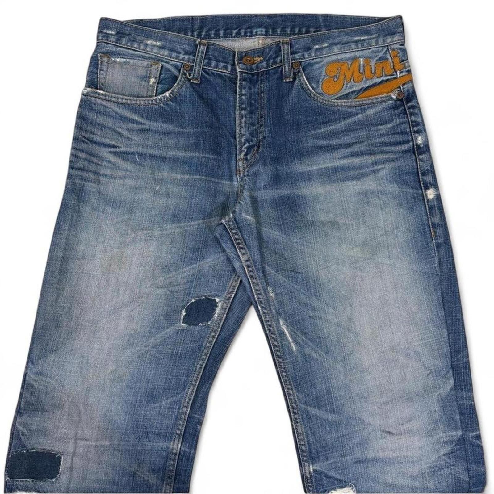 True Religion MINI BRAND RIPPED LOOK AND EMBROIDERED LOGO ON SIDE Size US 34 / EU 50 - 2 Thumbnail