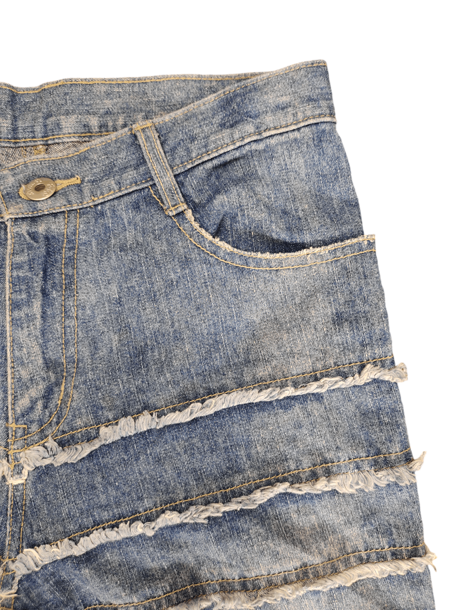 If Six Was Nine Flare Jeans F.T.S Hagi Patchwork Denim Bootcut Hysterics Sty Size US 27 - 6 Thumbnail