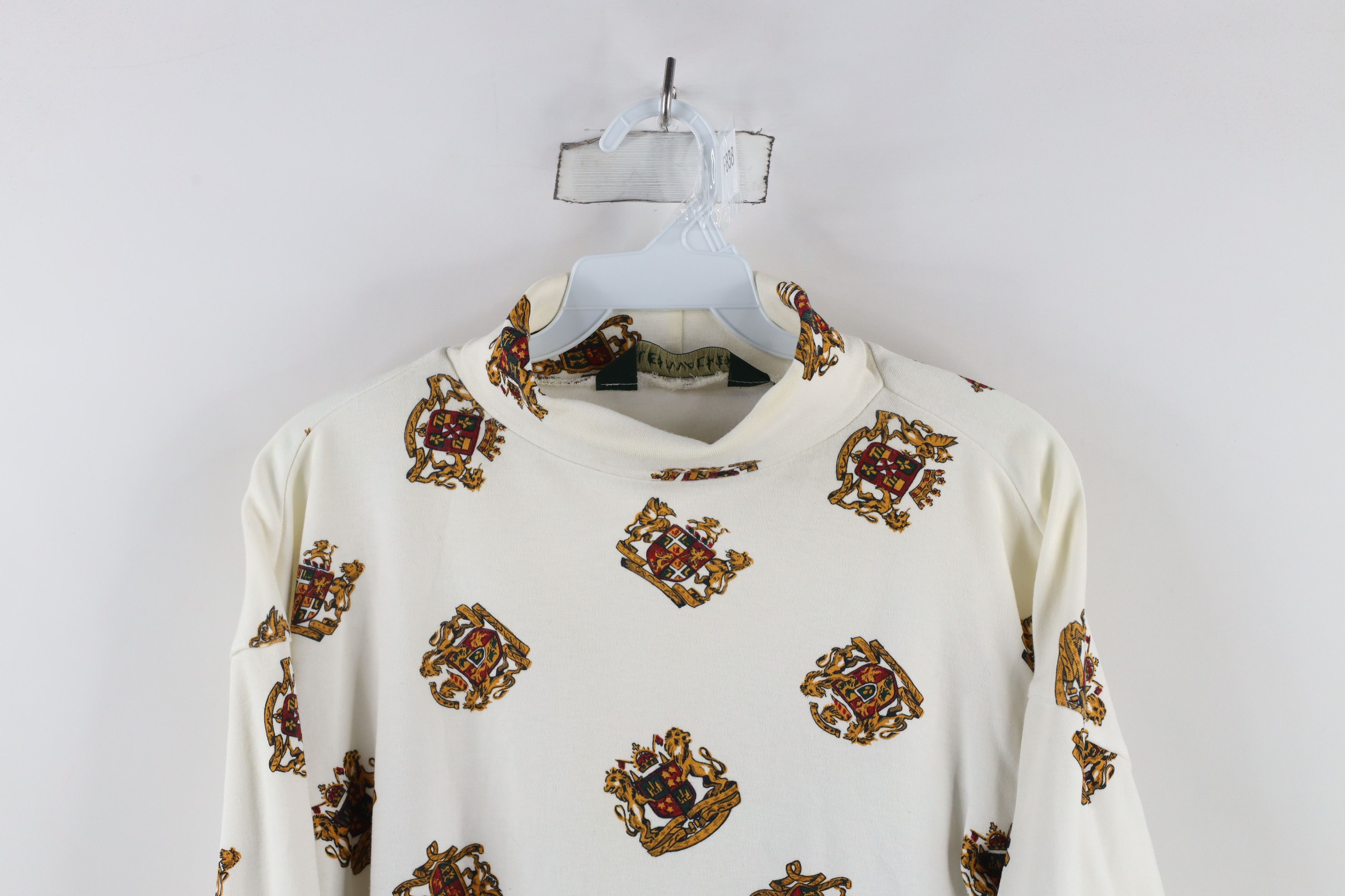 Vintage Vintage 90s Streetwear All Over Print Turtleneck T-Shirt Size M / US 6-8 / IT 42-44 - 2 Thumbnail