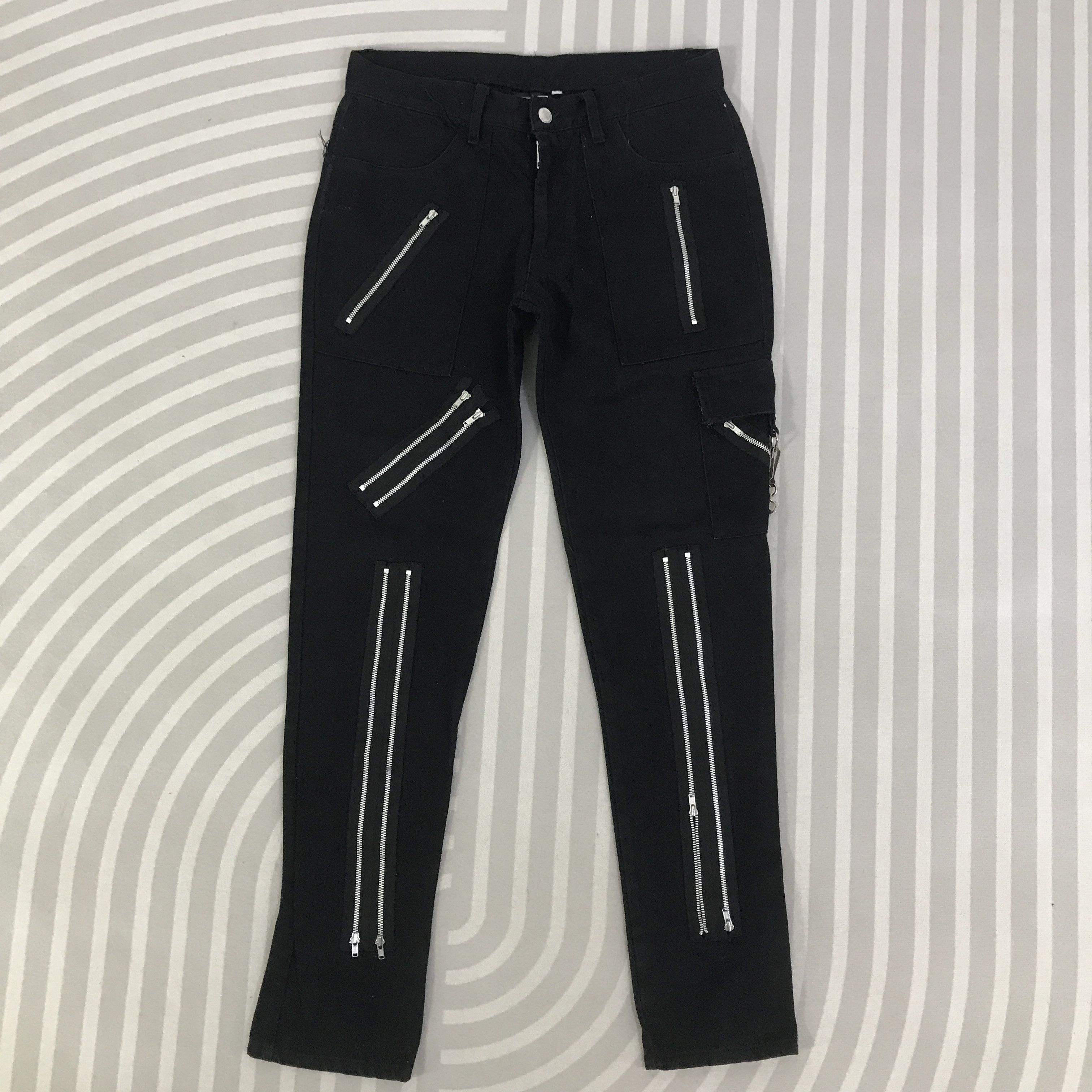 Japanese Brand Punk For Your Unholy Life 666 bondage Jeans Pants K130B15 Size US 32 / EU 48 - 1 Thumbnail