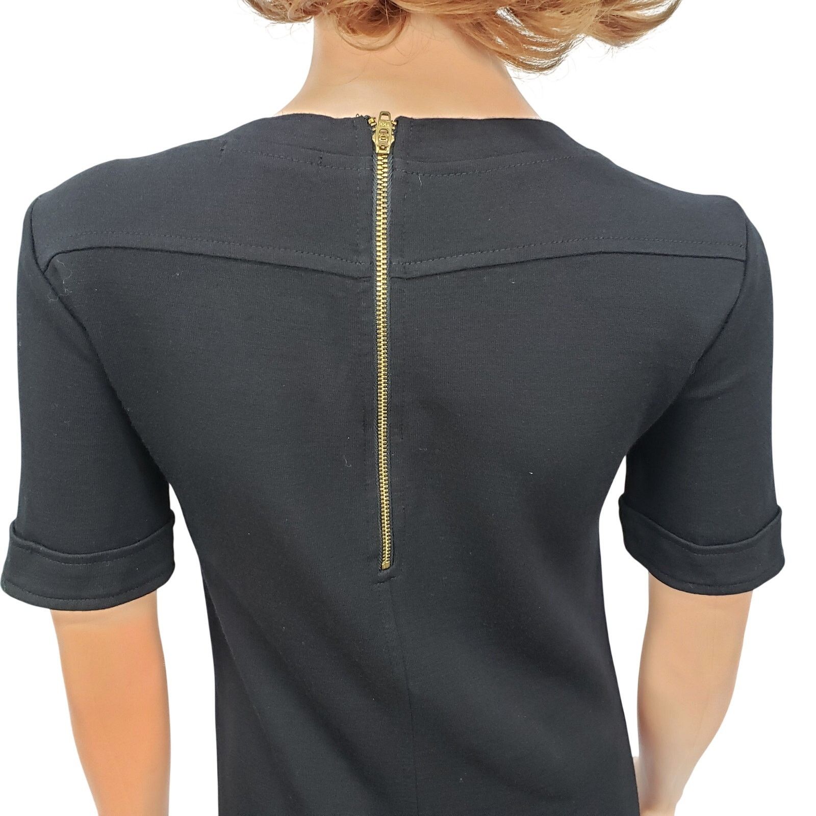 J.Crew J. Crew Shift Dress Gold Zipper Pockets Wool Blend 03344 S 0 Size XS / US 0-2 / IT 36-38 - 8 Thumbnail