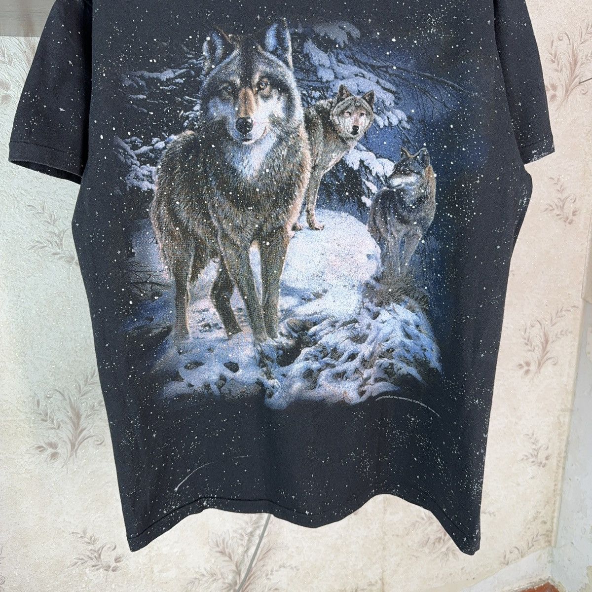 Harley Davidson × Vintage Vintage 3d Emblem T shirt 1994 Wolf Winter Harley USA L Size US L / EU 52-54 / 3 - 6 Thumbnail