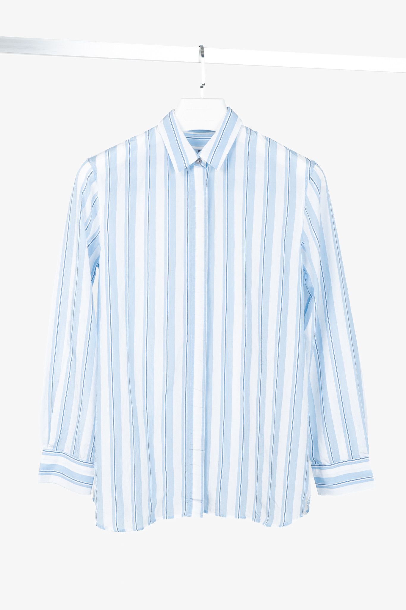 Paul Smith PS Paul Smith Blue & White Striped Buttoned-Back Shirt Size S / US 4 / IT 40 - 1 Thumbnail