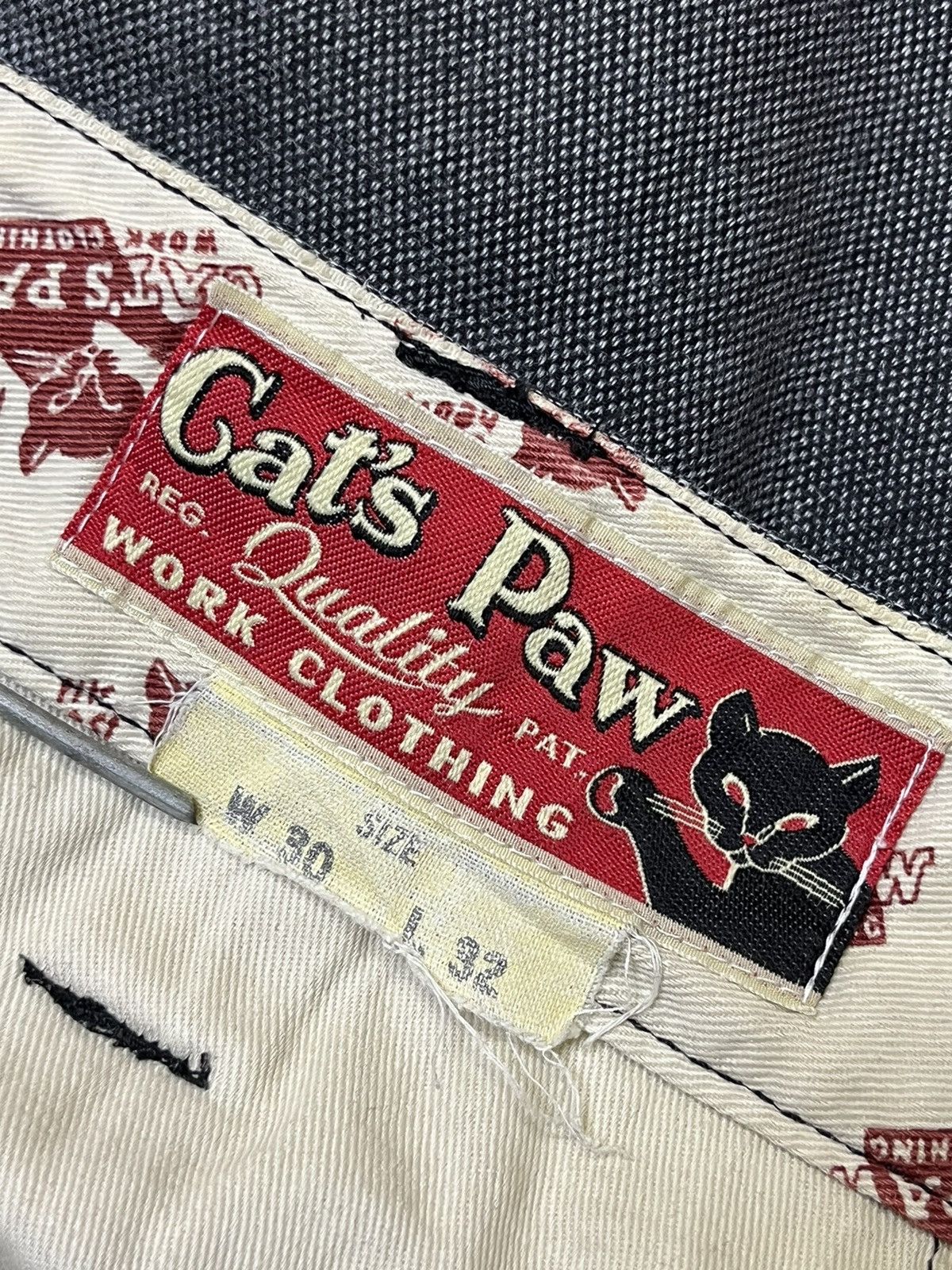 Toyo Enterprises VINTAGE CAT’S PAW WORK CLOTHING CHINO PANTS Size US 32 / EU 48 - 17 Thumbnail