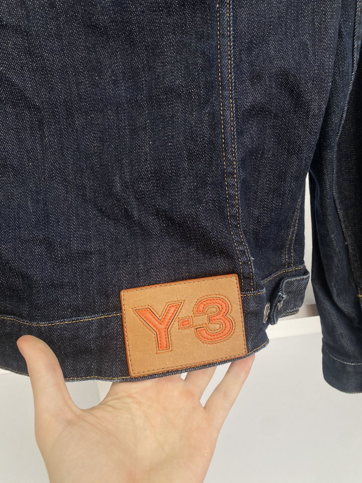 Vintage × Y-3 × Yohji Yamamoto Vintage Y-3 Women’s Denim Jeans Jacket Size L / US 10 / IT 46 - 15 Thumbnail