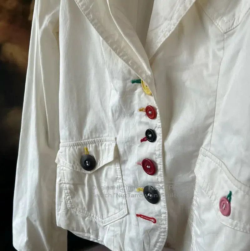 Moschino Moschino White Cotton Women's Jacket Size S . Size S / US 4 / IT 40 - 6 Thumbnail