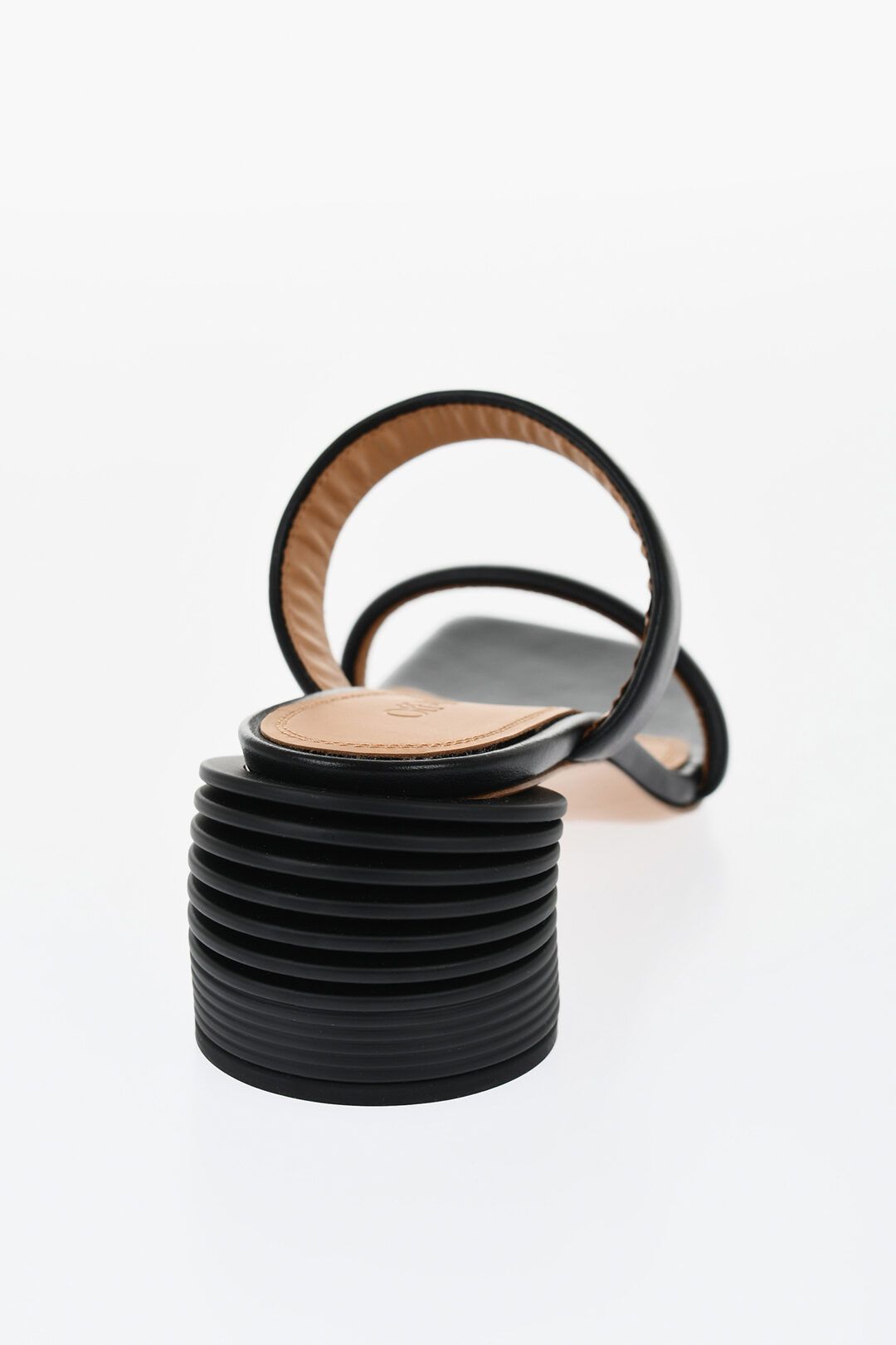Off-White og1mm1125 Leather Spring Sandals in Black Size US 7 / IT 37 - 3 Thumbnail