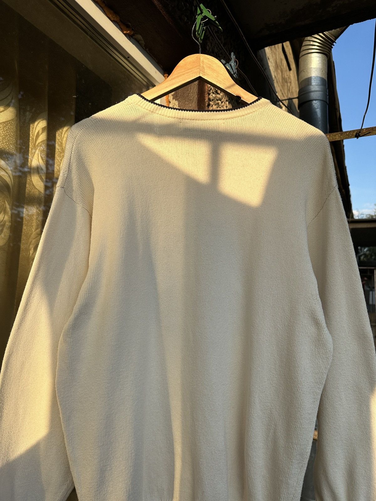 Burberry 90s Vintage Burberrys Big Logo Sweater Made In Scotland Size US L / EU 52-54 / 3 - 11 Thumbnail