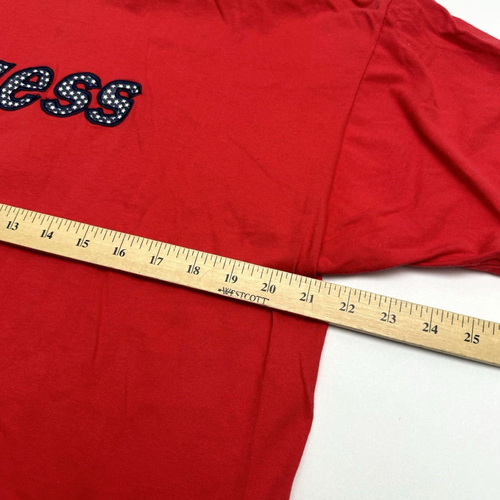 Guess VINTAGE GUESS Women's T-Shirt Red Embroidered Crew Neck Short Sleeve USA 90s M Size M / US 6-8 / IT 42-44 - 7 Thumbnail