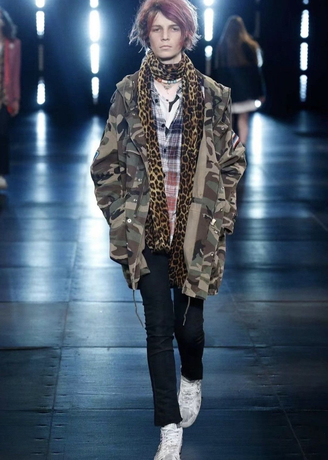 Saint Laurent Paris Saint Laurent x Hedi SS16 Rocket Logo Camo Parka Jacket Size US L / EU 52-54 / 3 - 19 Thumbnail