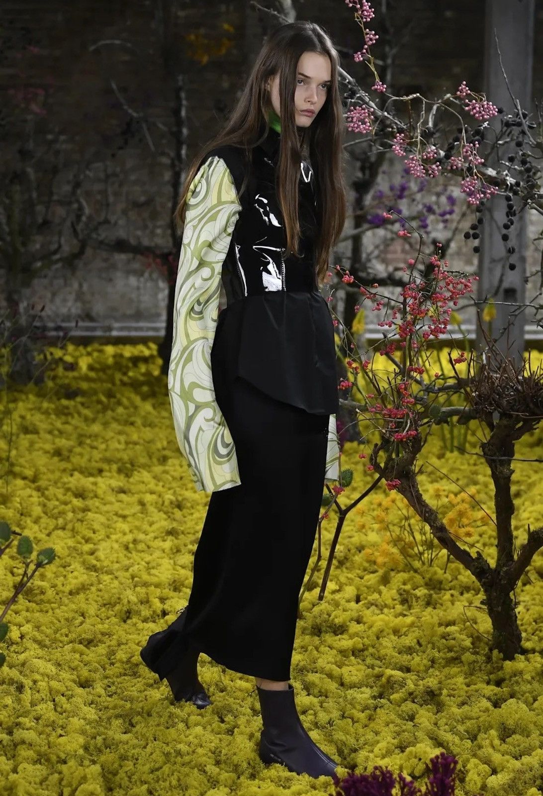 Raf Simons RAF SIMONS S/S21 Boxy Black Shirt with Silk Sleeves and Pin Size US M / EU 48-50 / 2 - 2 Thumbnail