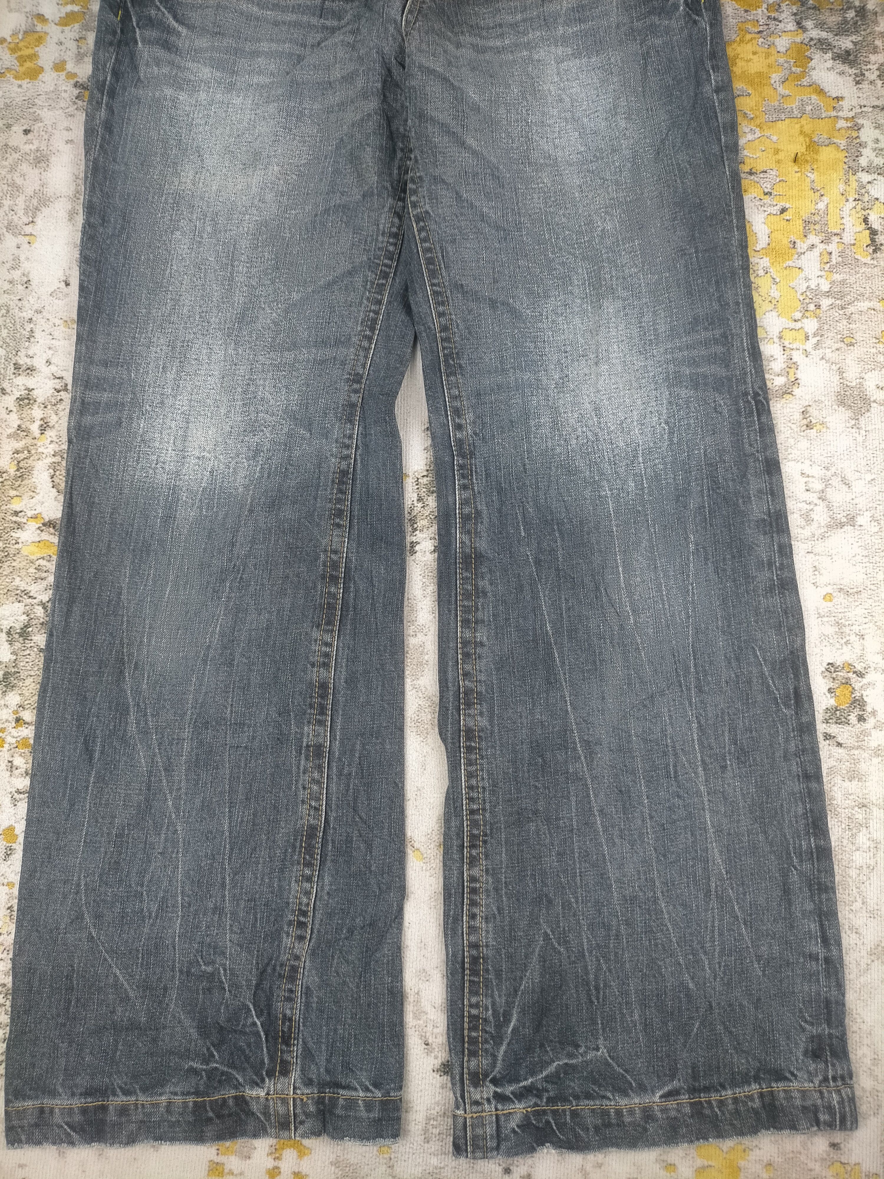 Tornado Mart 🔥 Super Baggy Flare Oririn Embroidery Mudwash Jeans Size US 34 / EU 50 - 9 Thumbnail