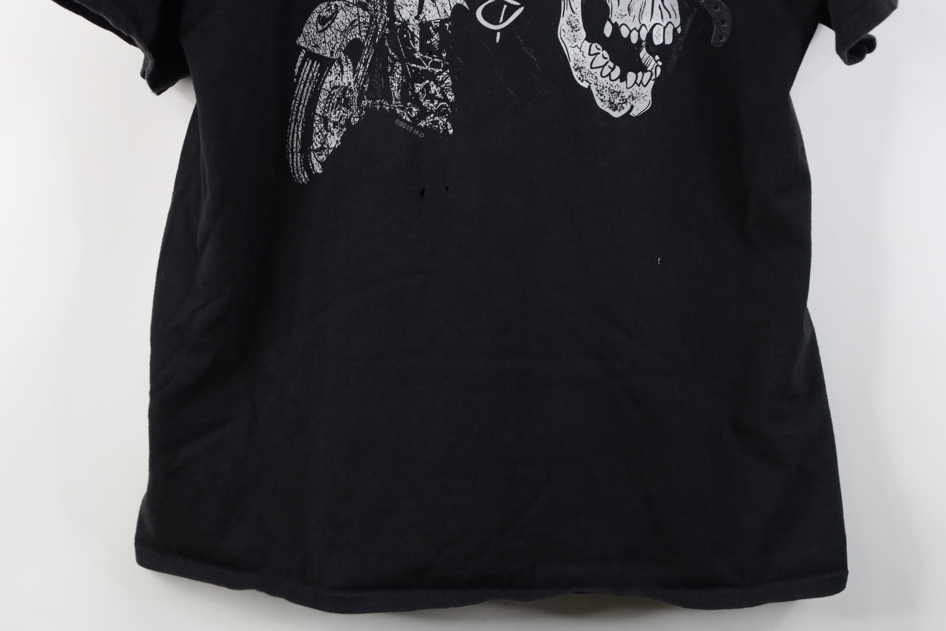 Harley Davidson Vintage Y2K Harley Davidson Skeleton Motorcycle T-Shirt Size US L / EU 52-54 / 3 - 3 Thumbnail