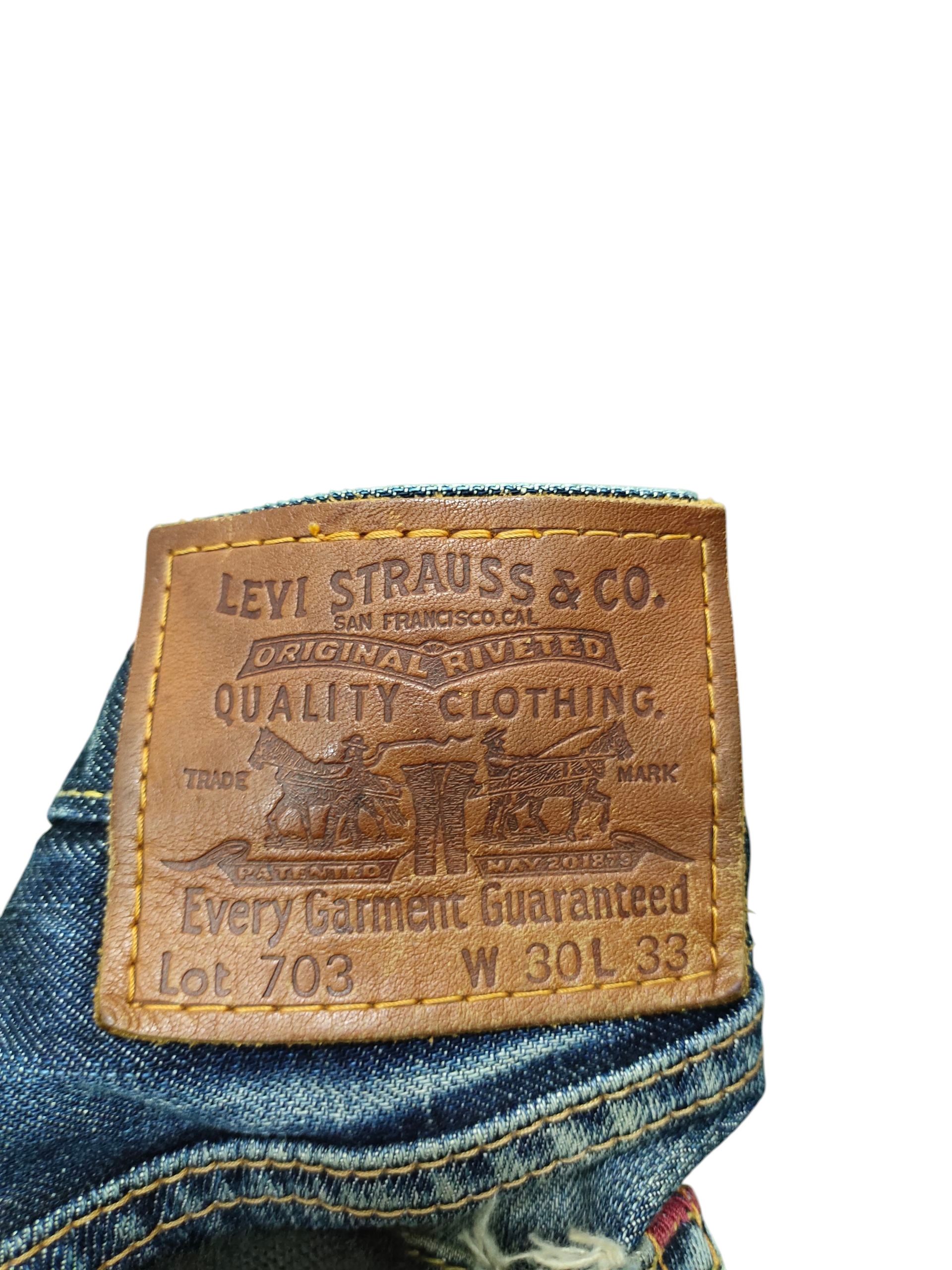 Levi's Vintage Clothing Vintage 2000s Levis 703 Clawmark Distress Faded Denim Jeans Size US 30 / EU 46 - 10 Thumbnail