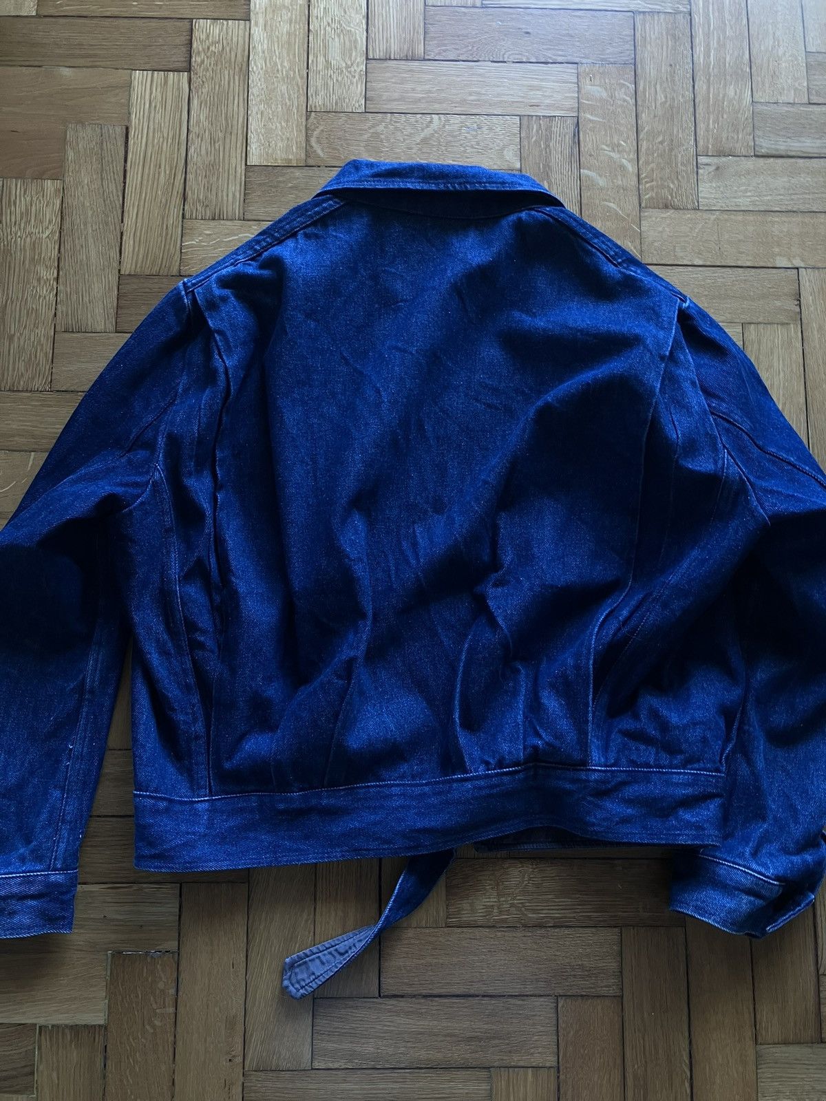 Vintage 1970s Italian navy denim workwear jackeg Size US XL / EU 56 / 4 - 7 Thumbnail