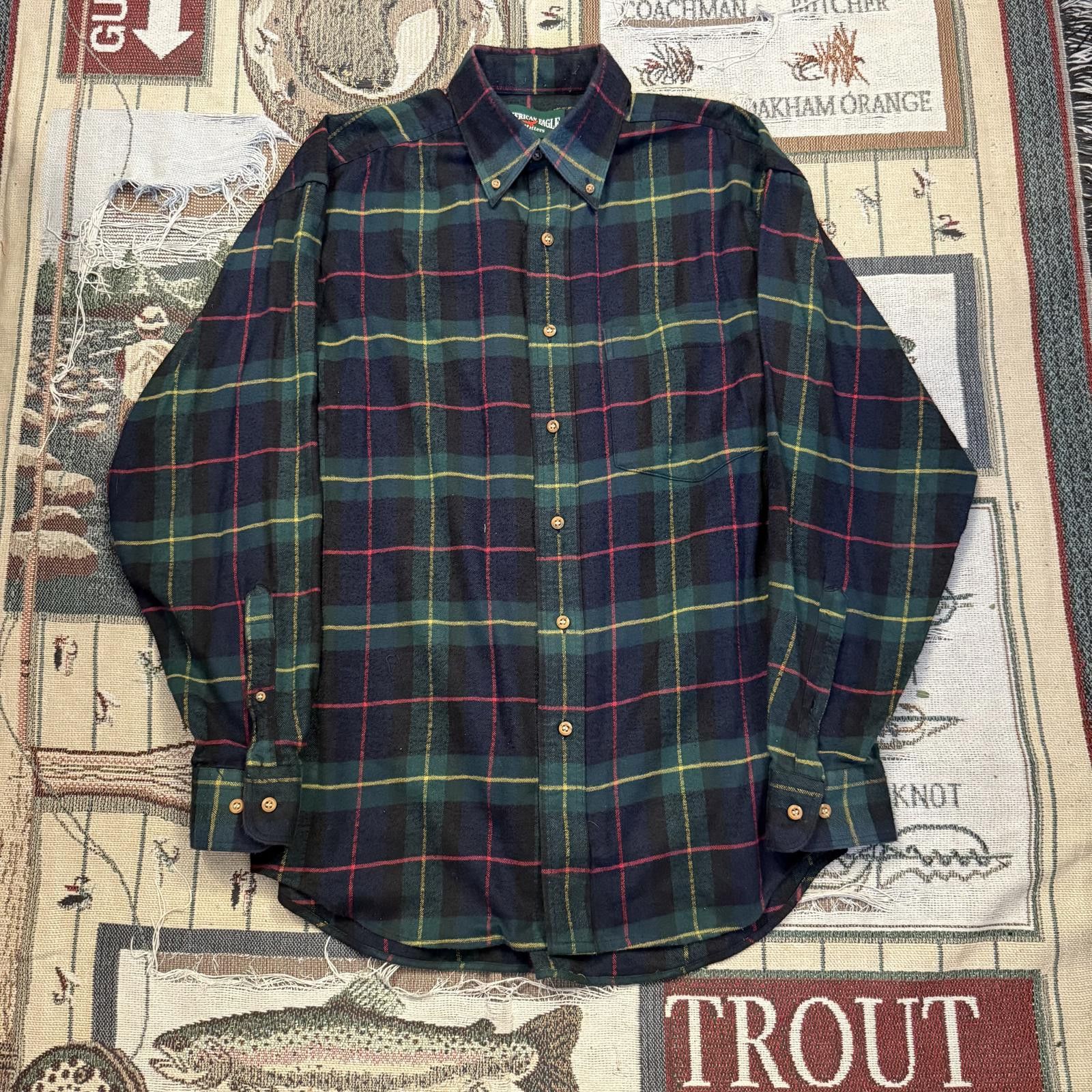 American Eagle Outfitters Vintage American Eagle Mens Flannel Shirt Plaid Button Up Size US M / EU 48-50 / 2 - 1 Thumbnail