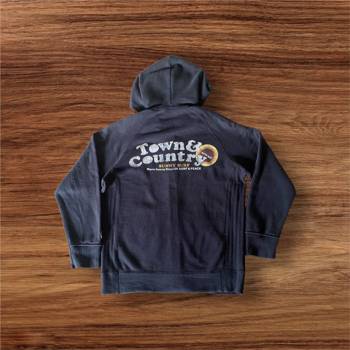 Japanese Brand Vintage Town & Country zipper Hoodie Size US L / EU 52-54 / 3 - 2 Thumbnail