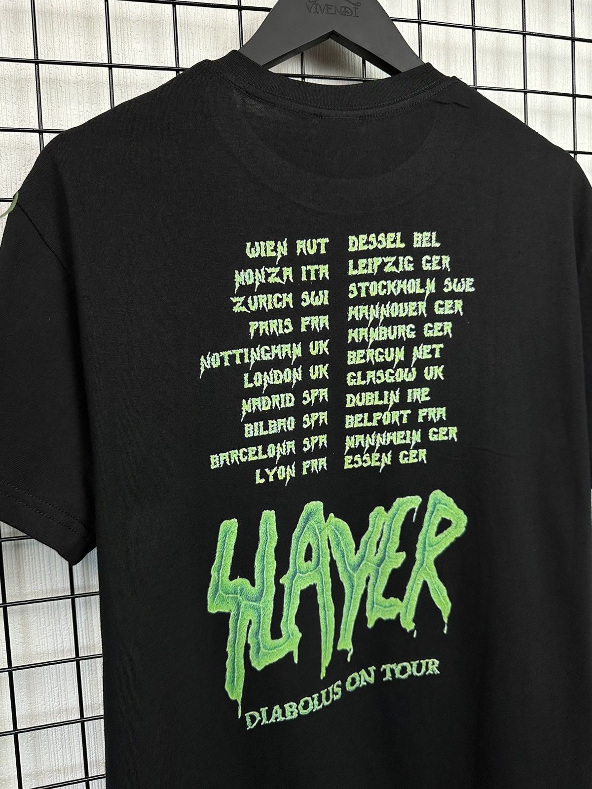 Band Tees × Slayer Slayer “Diabolus on Tour” Men Black T Shirt L tee Rock Size US L / EU 52-54 / 3 - 11 Thumbnail