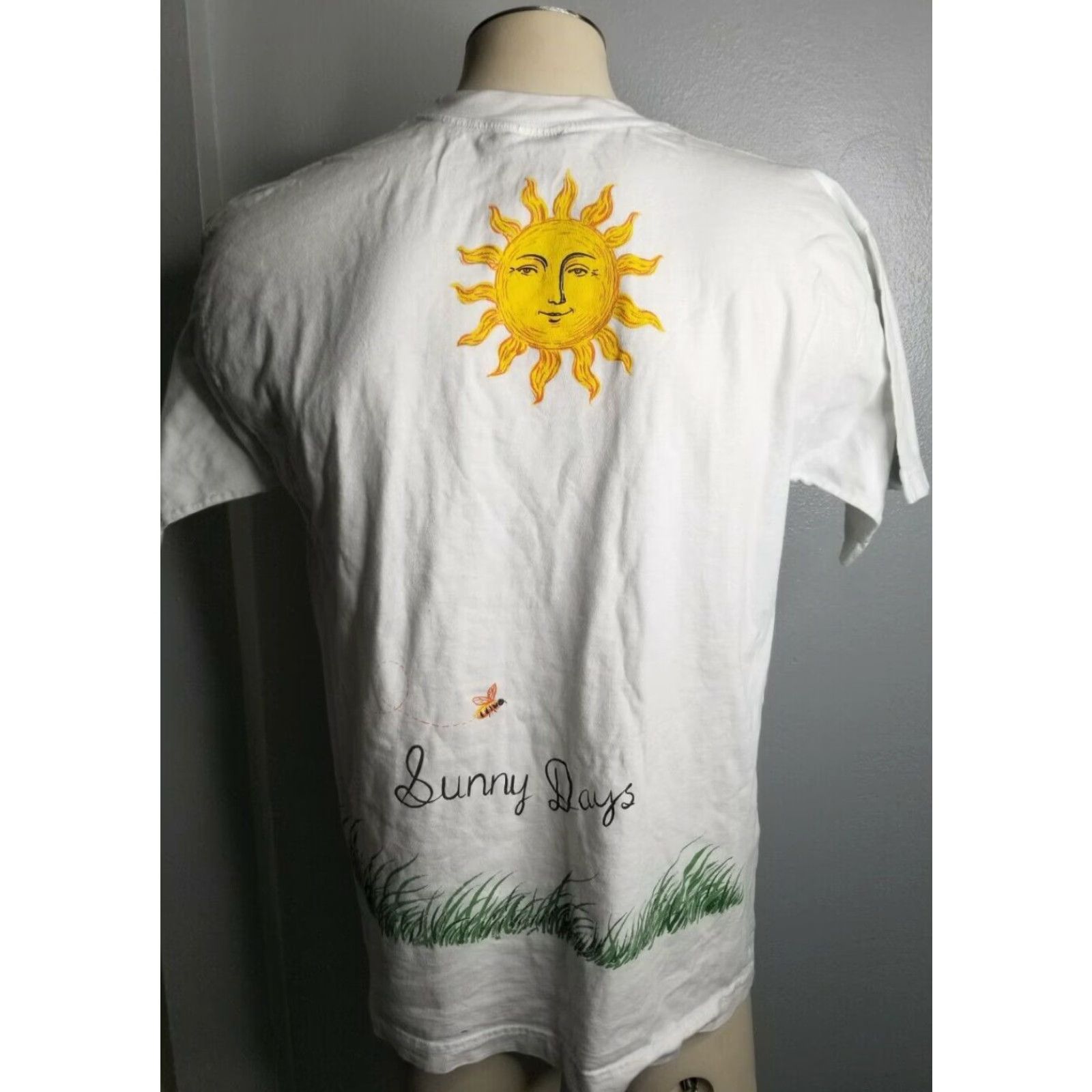 Sunflower VINTAGE 1980s American Weekend Sunflower Graphic T-Shirt Oversized Women’s M/L All Over Print Casual White Size M / US 6-8 / IT 42-44 - 8 Thumbnail