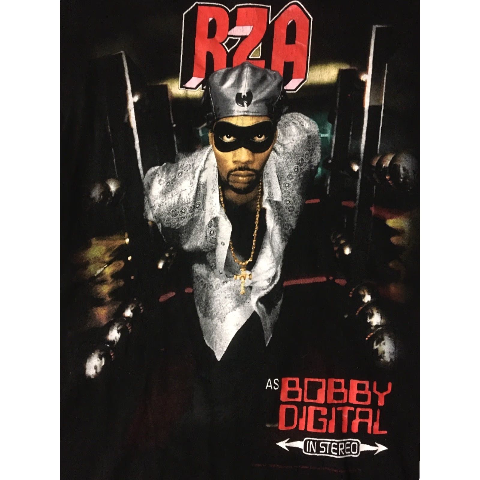 Vintage VINTAGE RZA Bobby Digital Promo Shirt 2XL Black Hip Hop Mens T-Shirt 1998 Wu Tang Forever Wu Wear 90s Size US XXL / EU 58 / 5 - 2 Thumbnail
