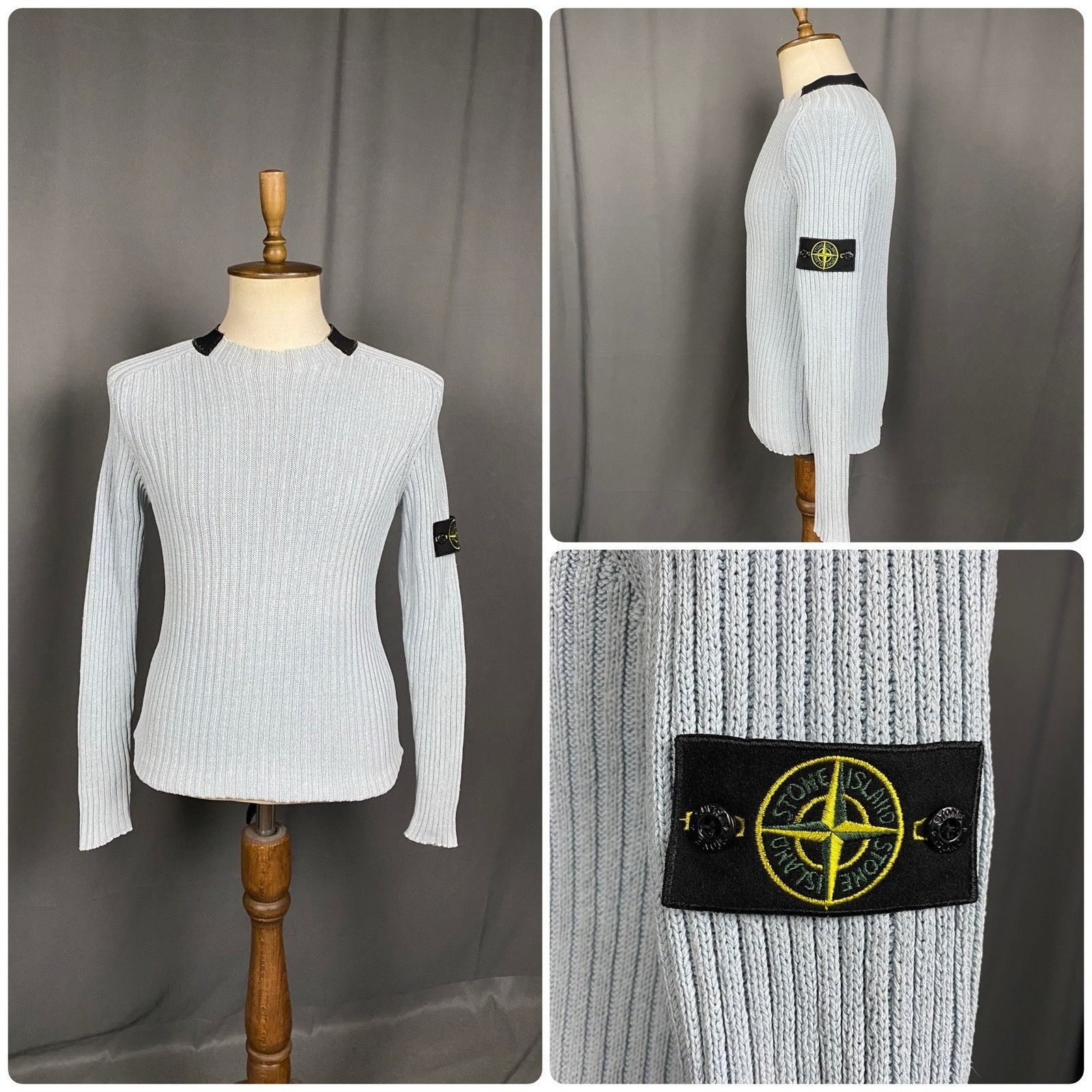 Stone Island Stone Island Vintage Men's Blue Crewneck Knitted Sweater Siz Size US S / EU 44-46 / 1 - 1 Thumbnail