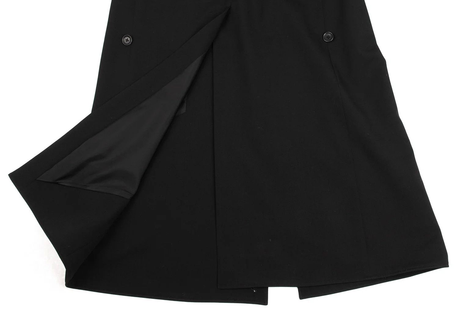 Yohji Yamamoto Yohji Yamamoto Wool Gabardine Long Jacket Black Size US M / EU 48-50 / 2 - 14 Thumbnail