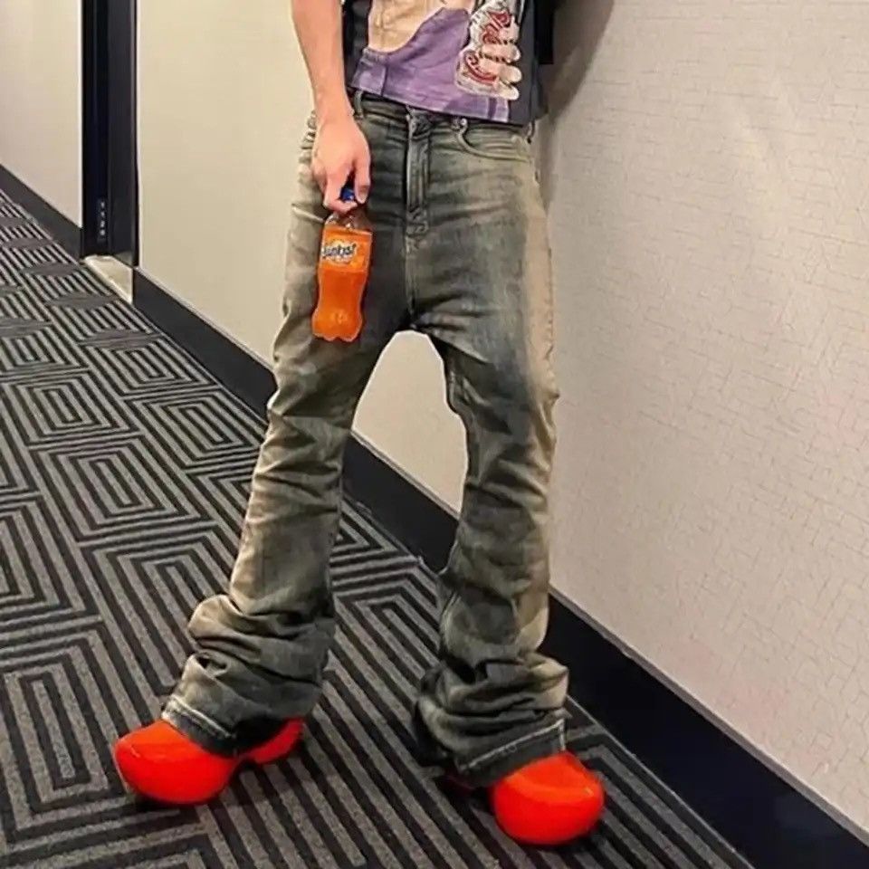 Japanese Brand RO Style Gradient Washed Sashes Flare Jeans Size US 30 / EU 46 - 1 Thumbnail