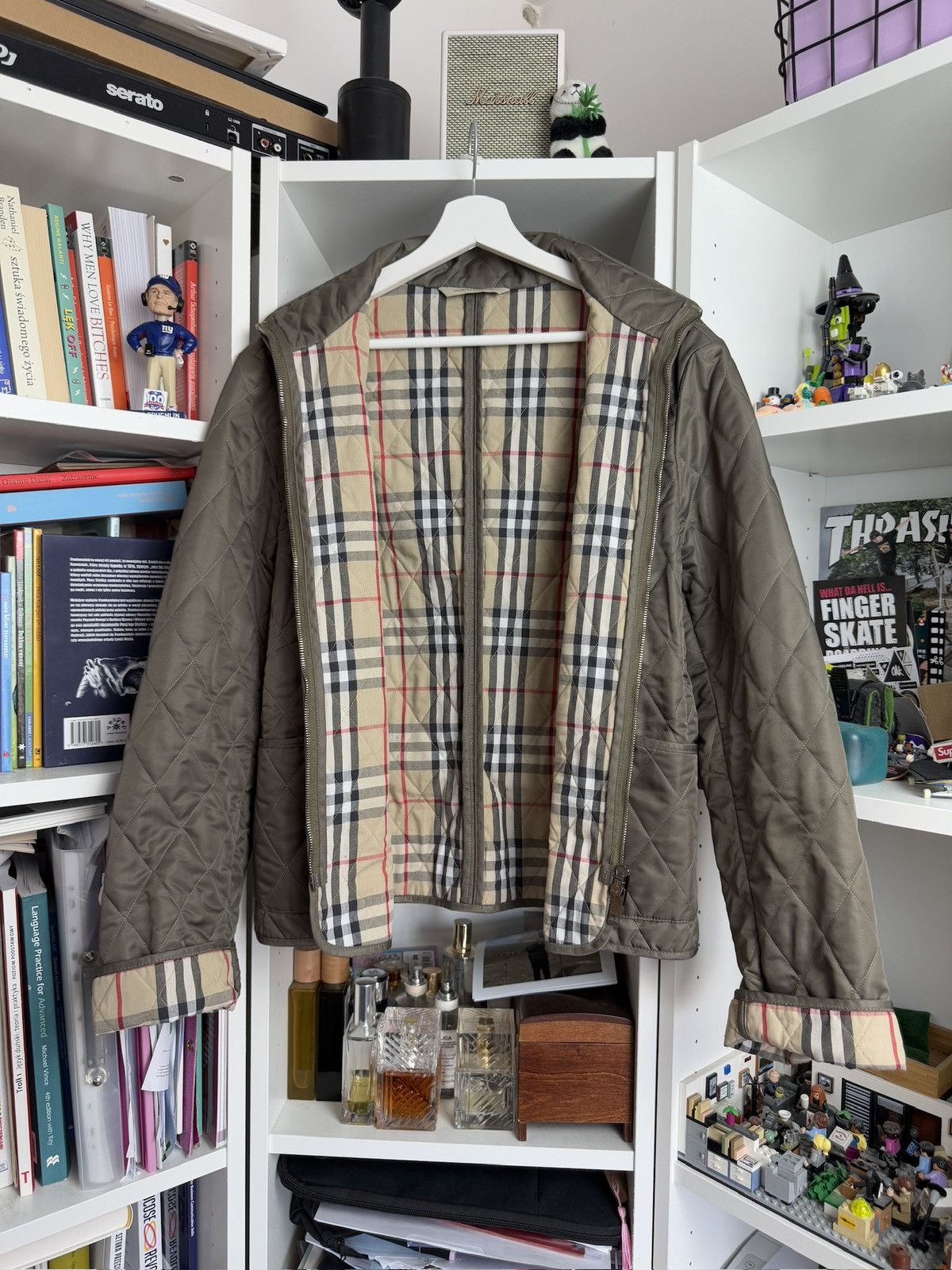 Burberry × Designer VIntage y2k Burberry nova check quilted biker jacket M luxury Size M / US 6-8 / IT 42-44 - 1 Thumbnail