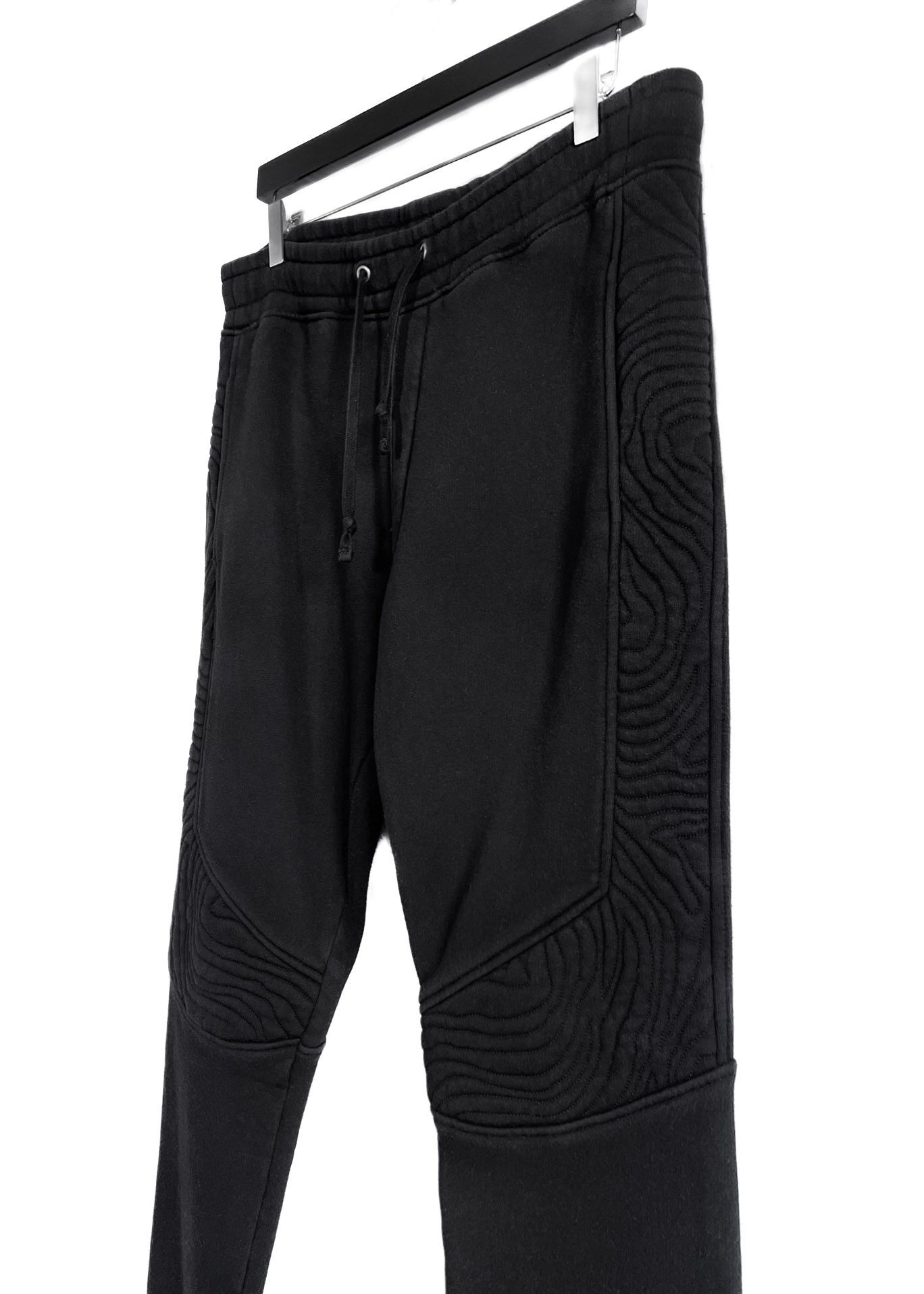 Balmain Balmain Black Textured Biker Sweatpants Size US 36 / EU 52 - 2 Thumbnail